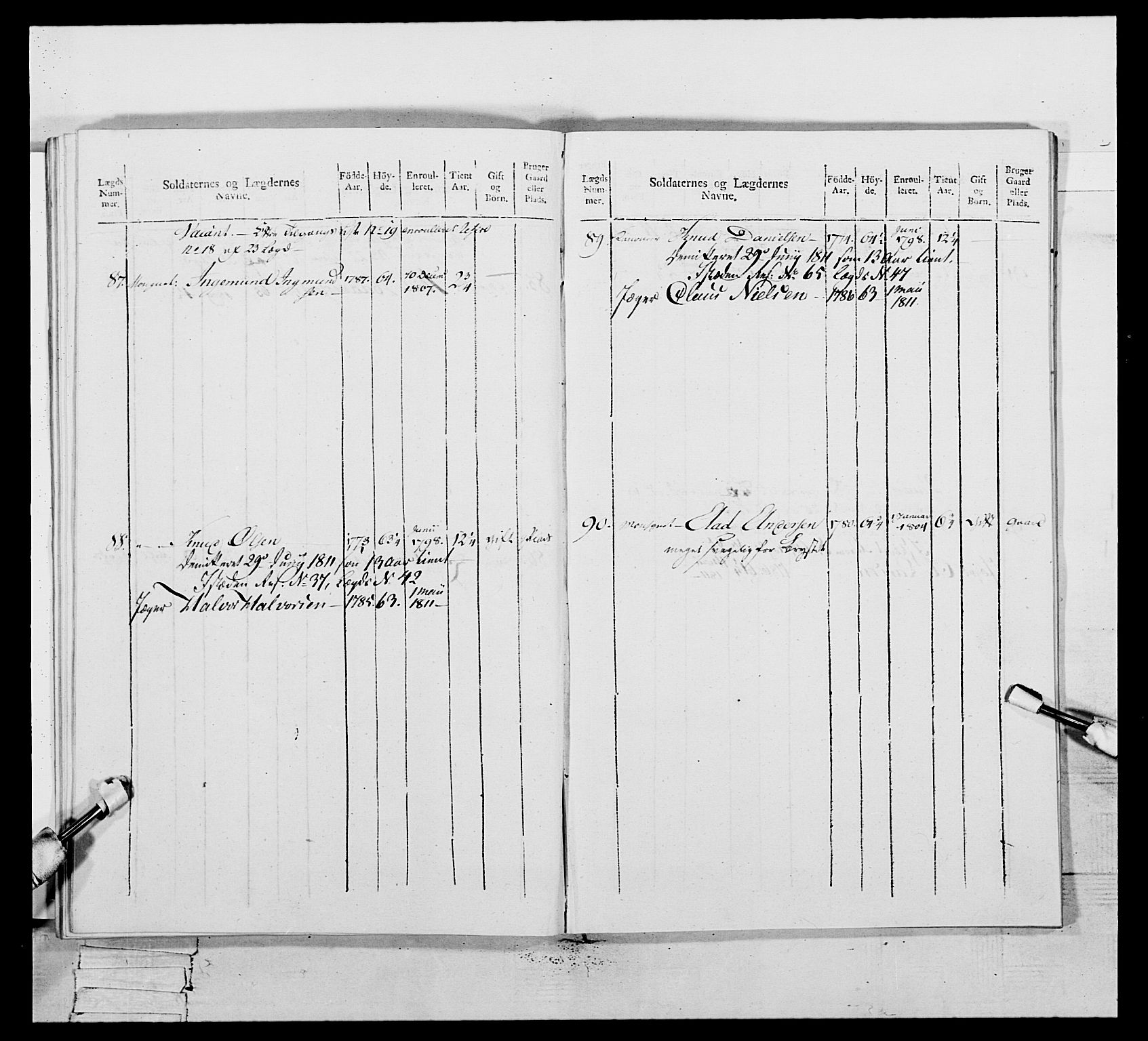 Generalitets- og kommissariatskollegiet, Det kongelige norske kommissariatskollegium, AV/RA-EA-5420/E/Eh/L0111: Vesterlenske nasjonale infanteriregiment, 1810, p. 372