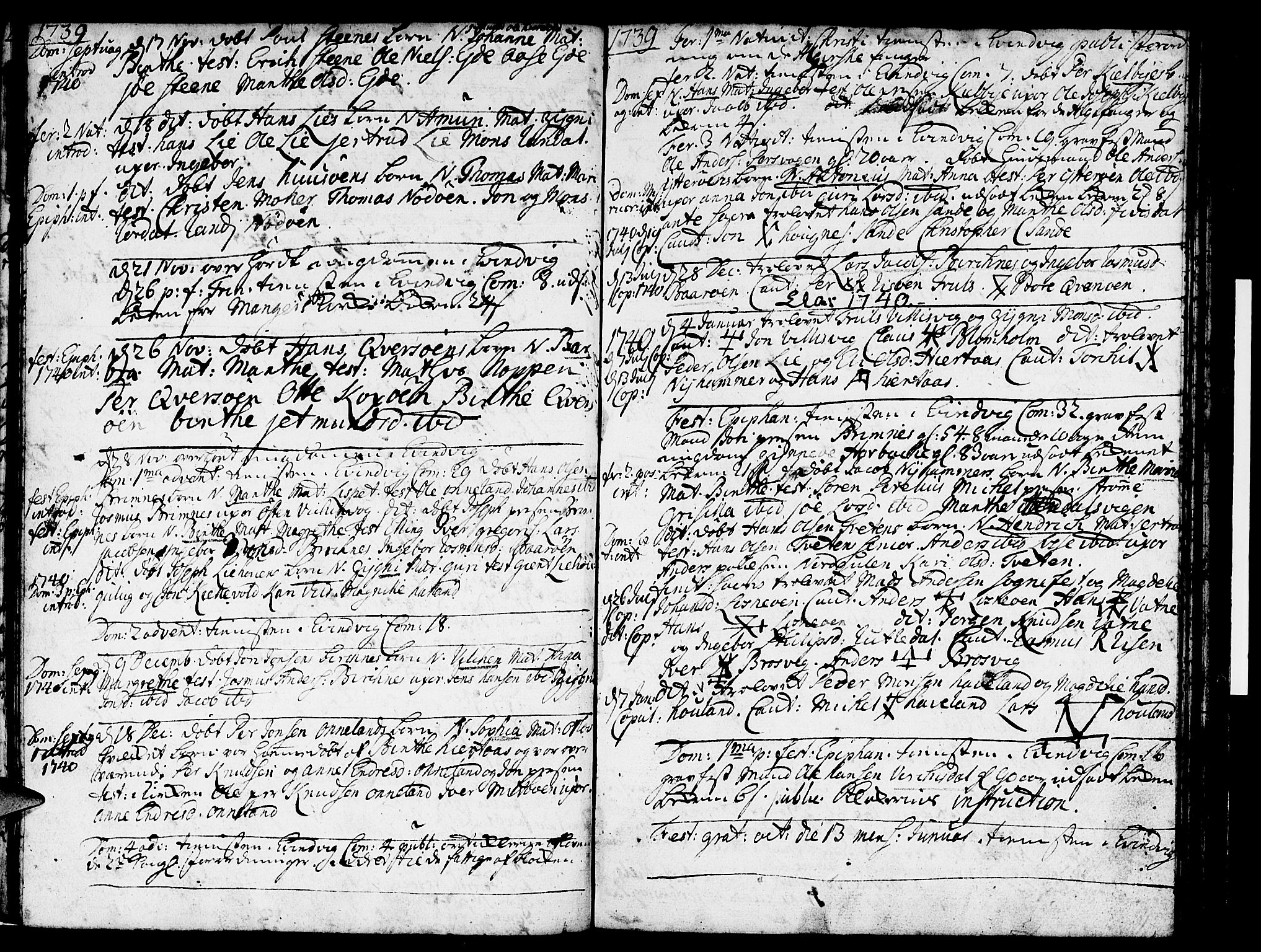Gulen sokneprestembete, SAB/A-80201/H/Haa/Haaa/L0011: Parish register (official) no. A 11, 1736-1749, p. 23