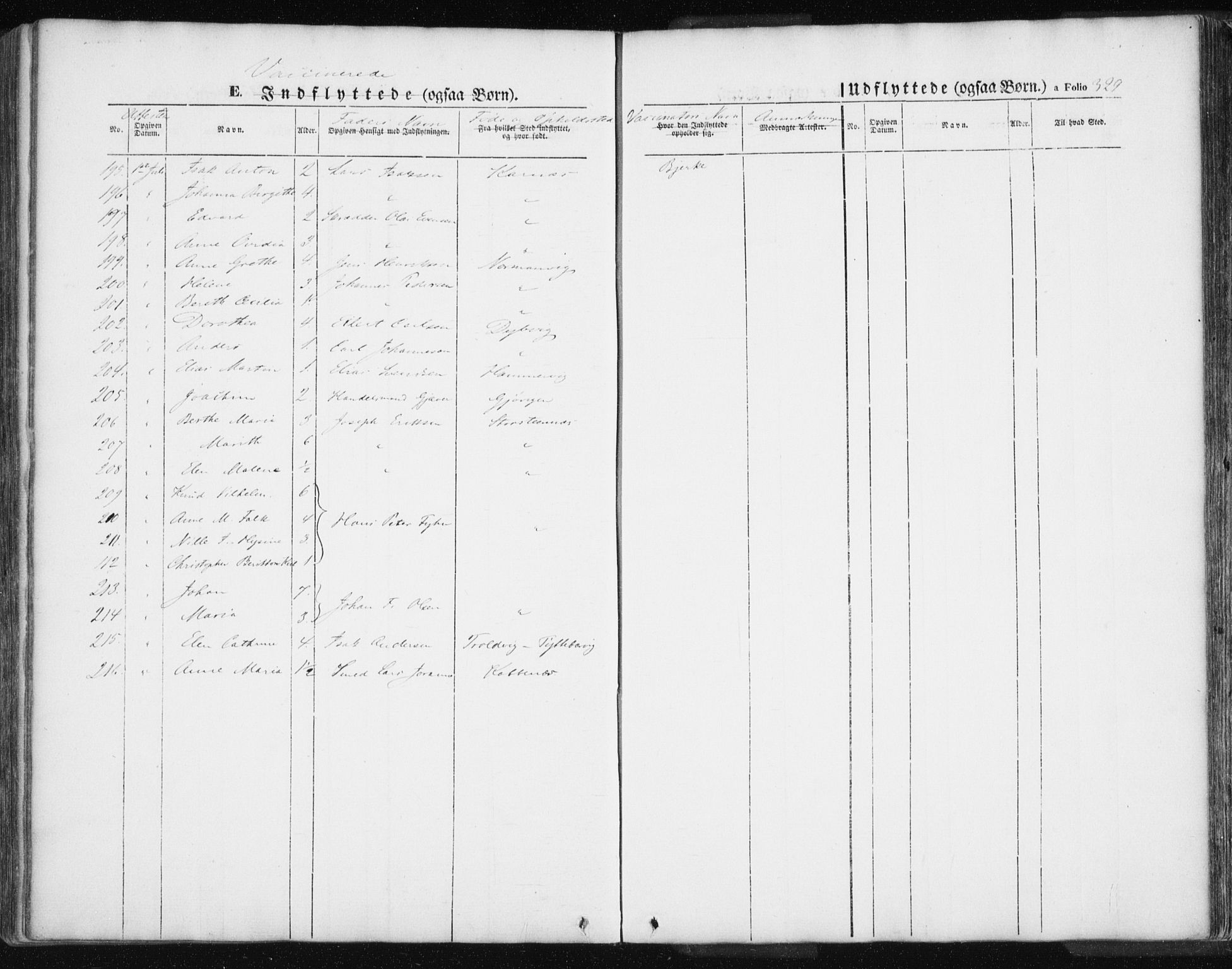 Lyngen sokneprestembete, AV/SATØ-S-1289/H/He/Hea/L0004kirke: Parish register (official) no. 4, 1839-1858, p. 329