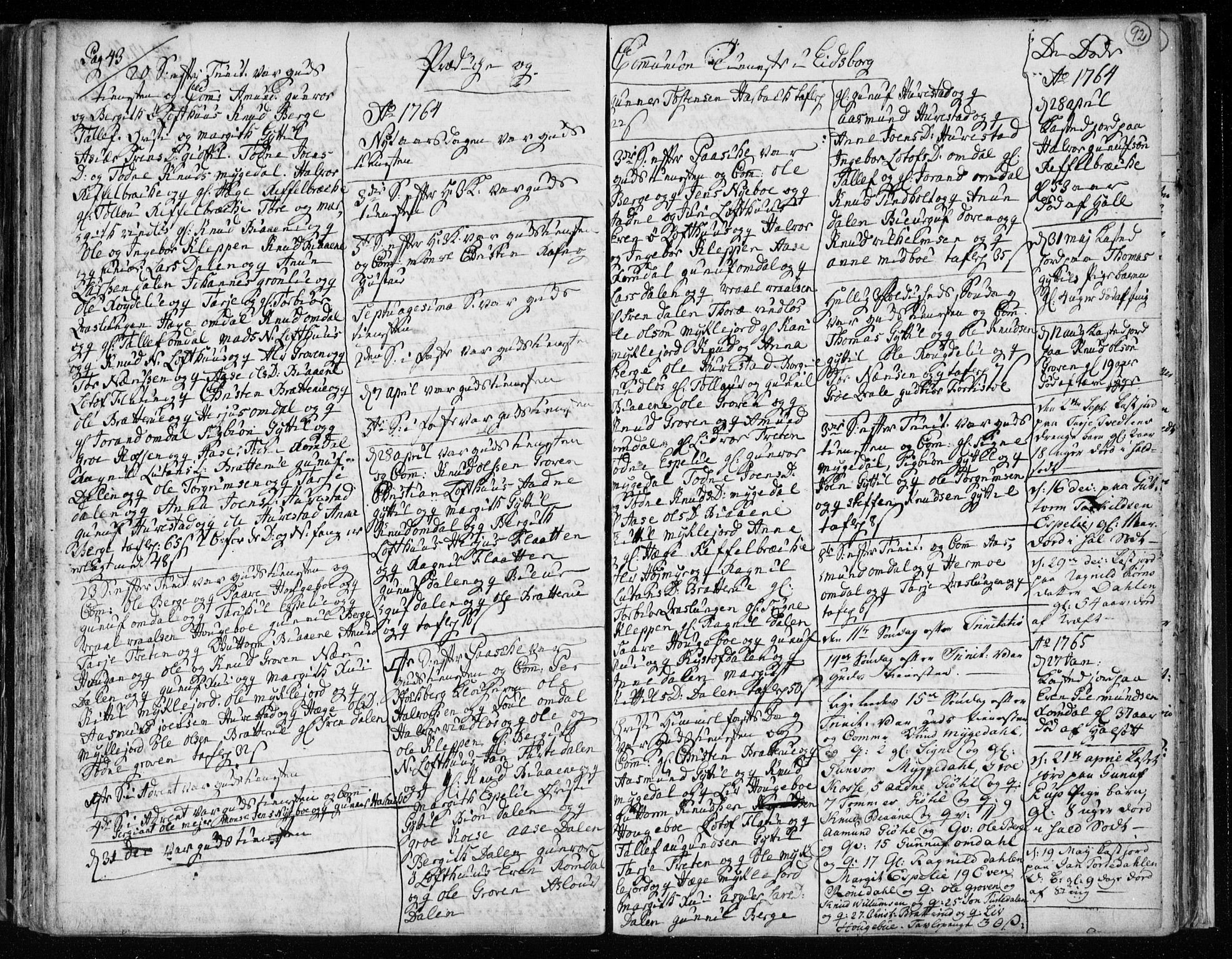 Lårdal kirkebøker, AV/SAKO-A-284/F/Fa/L0003: Parish register (official) no. I 3, 1754-1790, p. 92