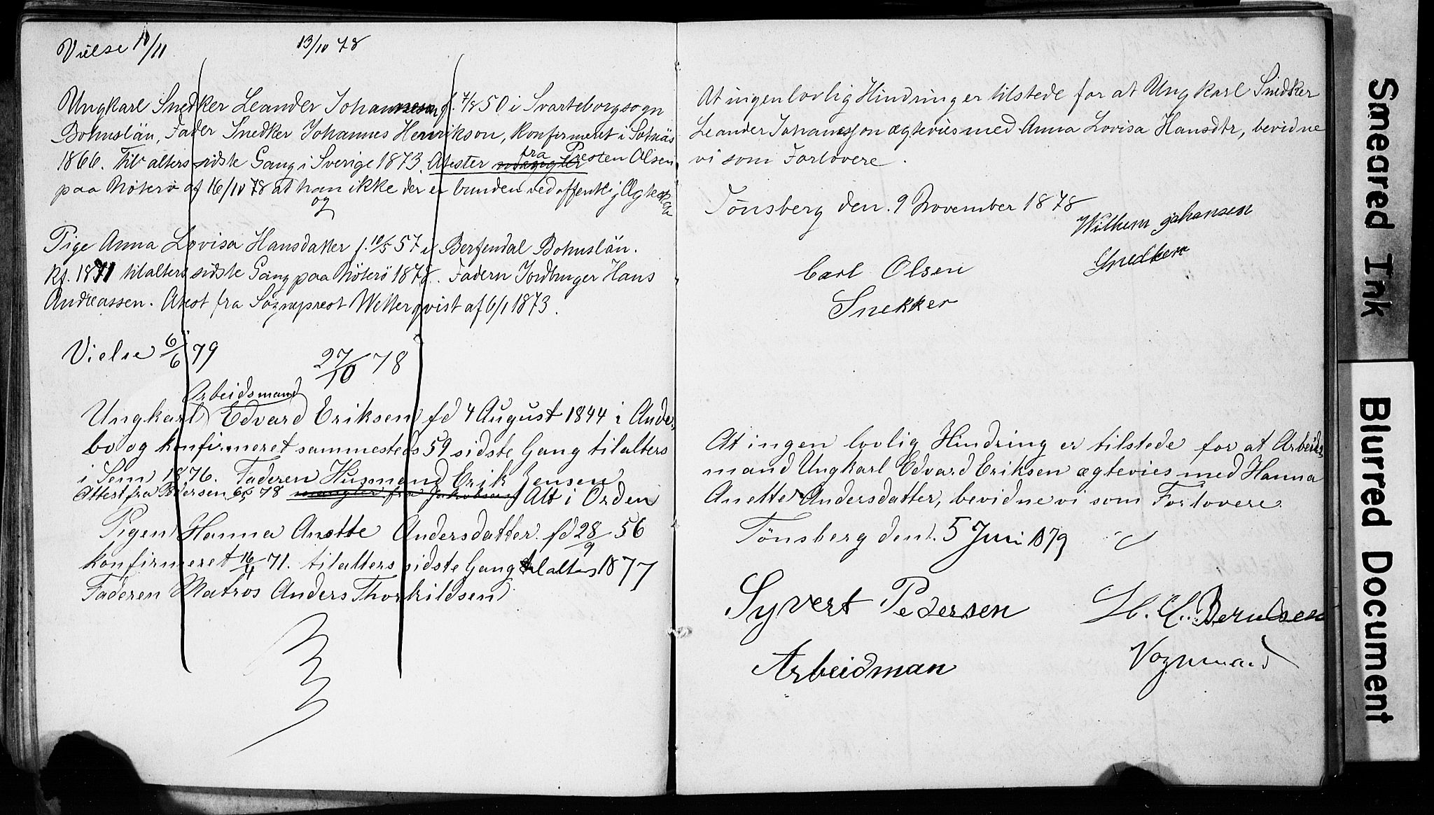 Tønsberg kirkebøker, AV/SAKO-A-330/H/Ha/L0003: Banns register no. 3, 1874-1882