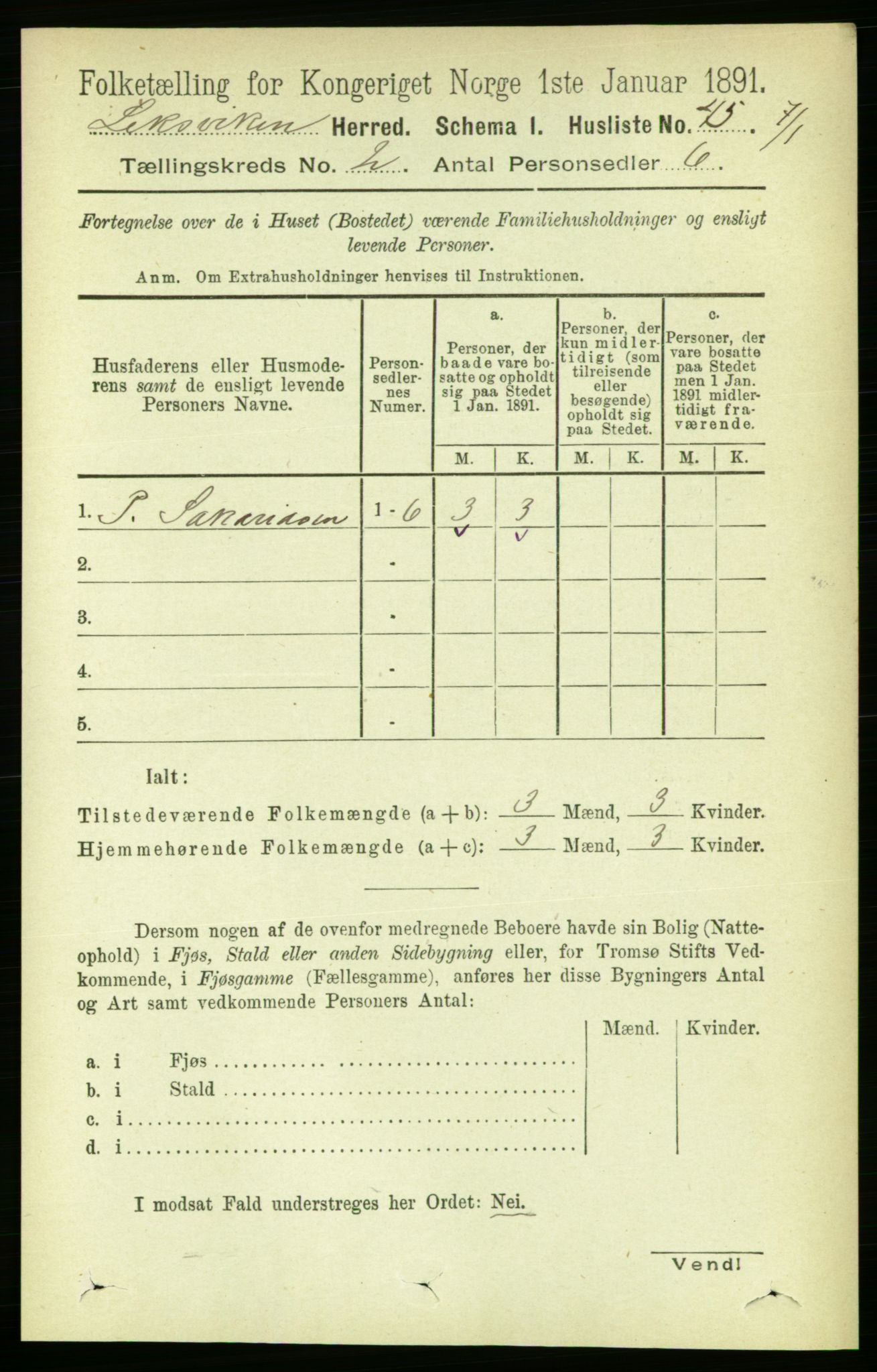 RA, 1891 census for 1718 Leksvik, 1891, p. 644