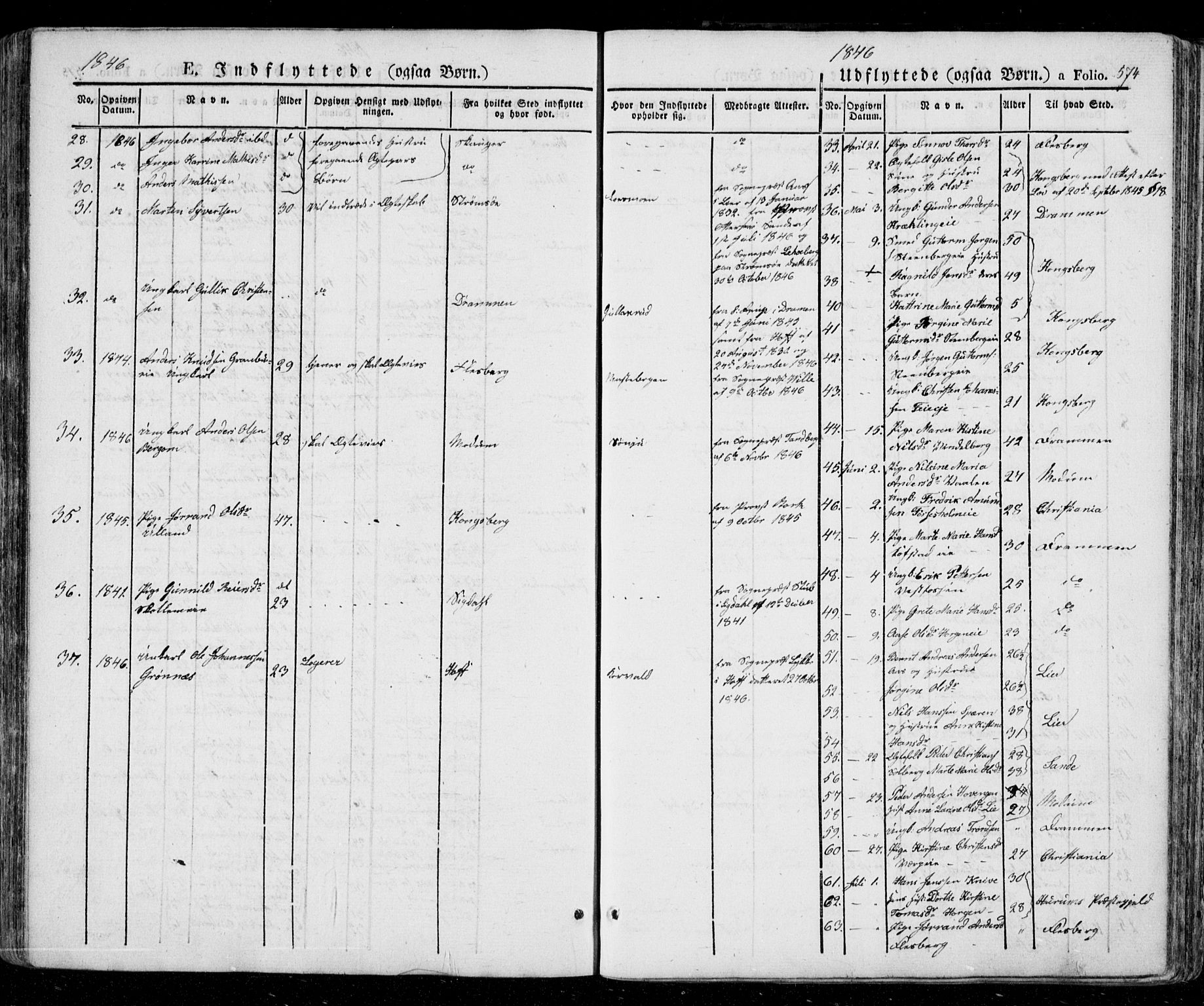 Eiker kirkebøker, AV/SAKO-A-4/G/Ga/L0002: Parish register (copy) no. I 2, 1832-1856, p. 574