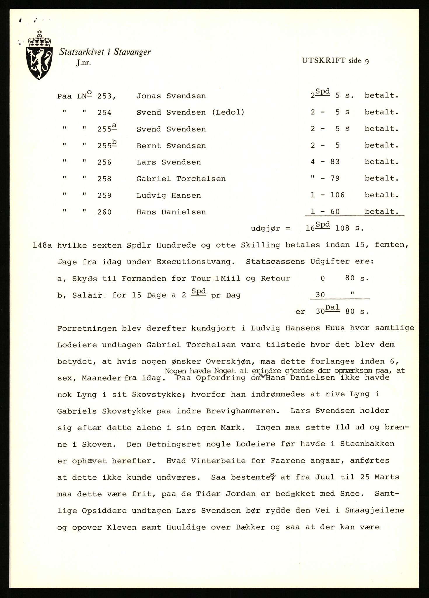 Statsarkivet i Stavanger, AV/SAST-A-101971/03/Y/Yj/L0090: Avskrifter sortert etter gårdsnavn: Tøtland - Underberge, 1750-1930, p. 647