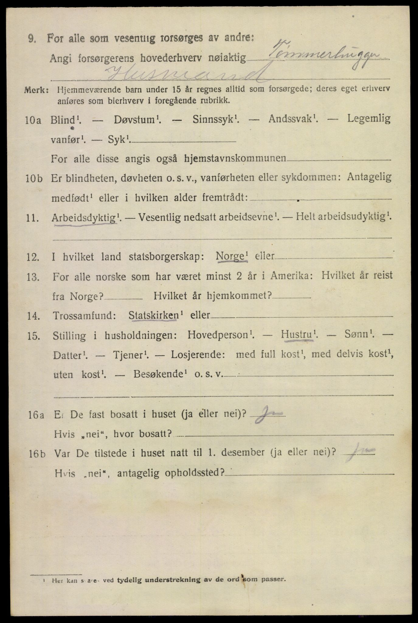 SAKO, 1920 census for Gransherad, 1920, p. 2727