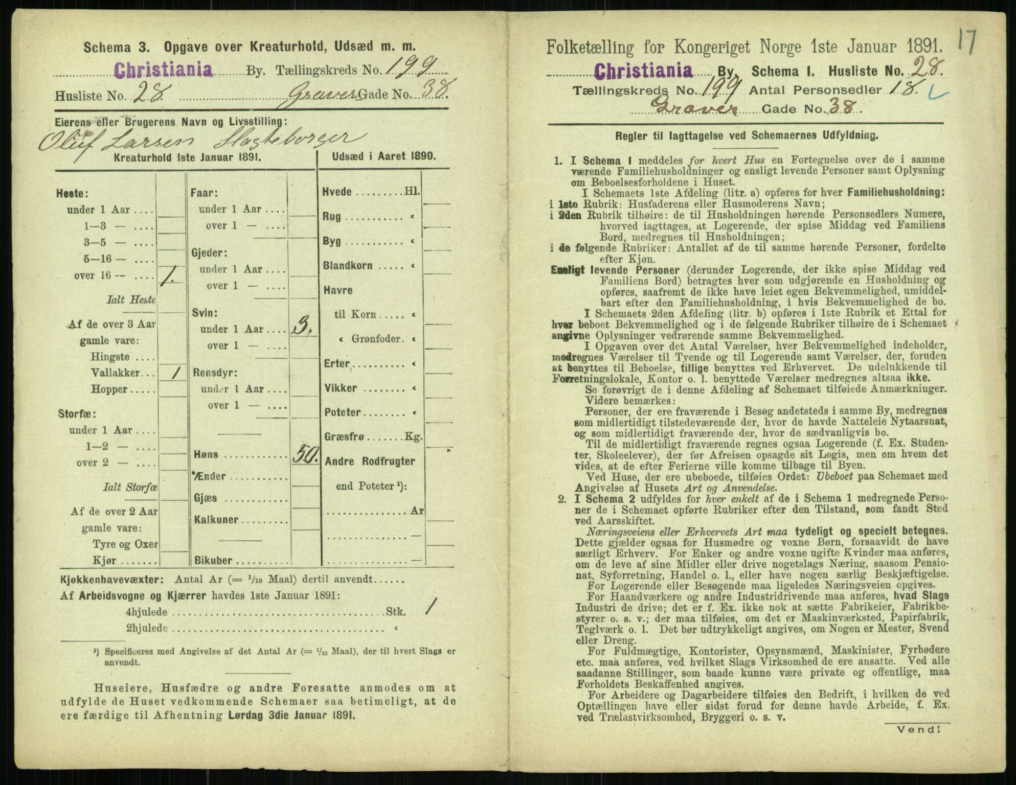 RA, 1891 census for 0301 Kristiania, 1891, p. 119740