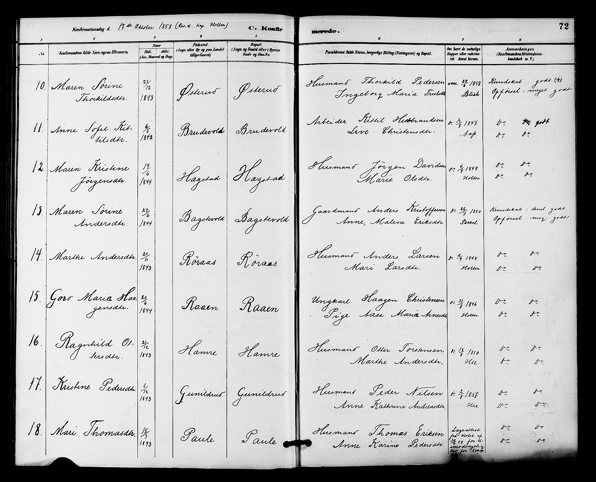 Fiskum kirkebøker, AV/SAKO-A-15/F/Fa/L0001: Parish register (official) no. 1, 1858-1877, p. 72