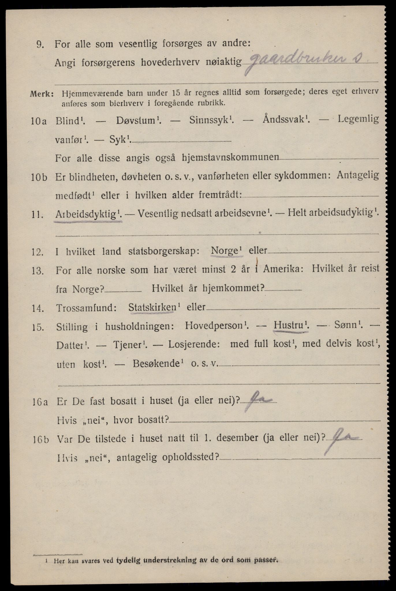 SAST, 1920 census for Håland, 1920, p. 5124