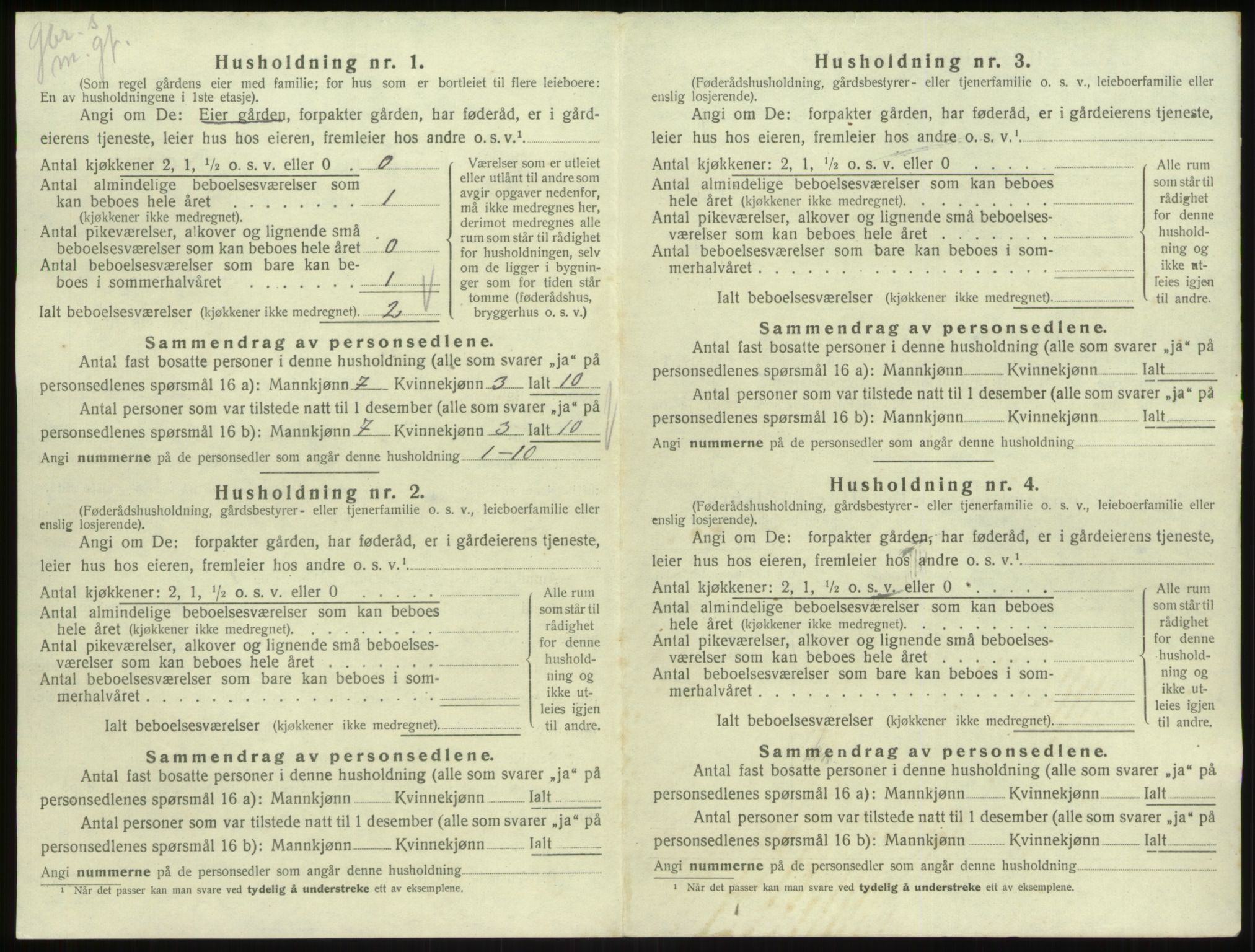 SAB, 1920 census for Lavik, 1920, p. 373