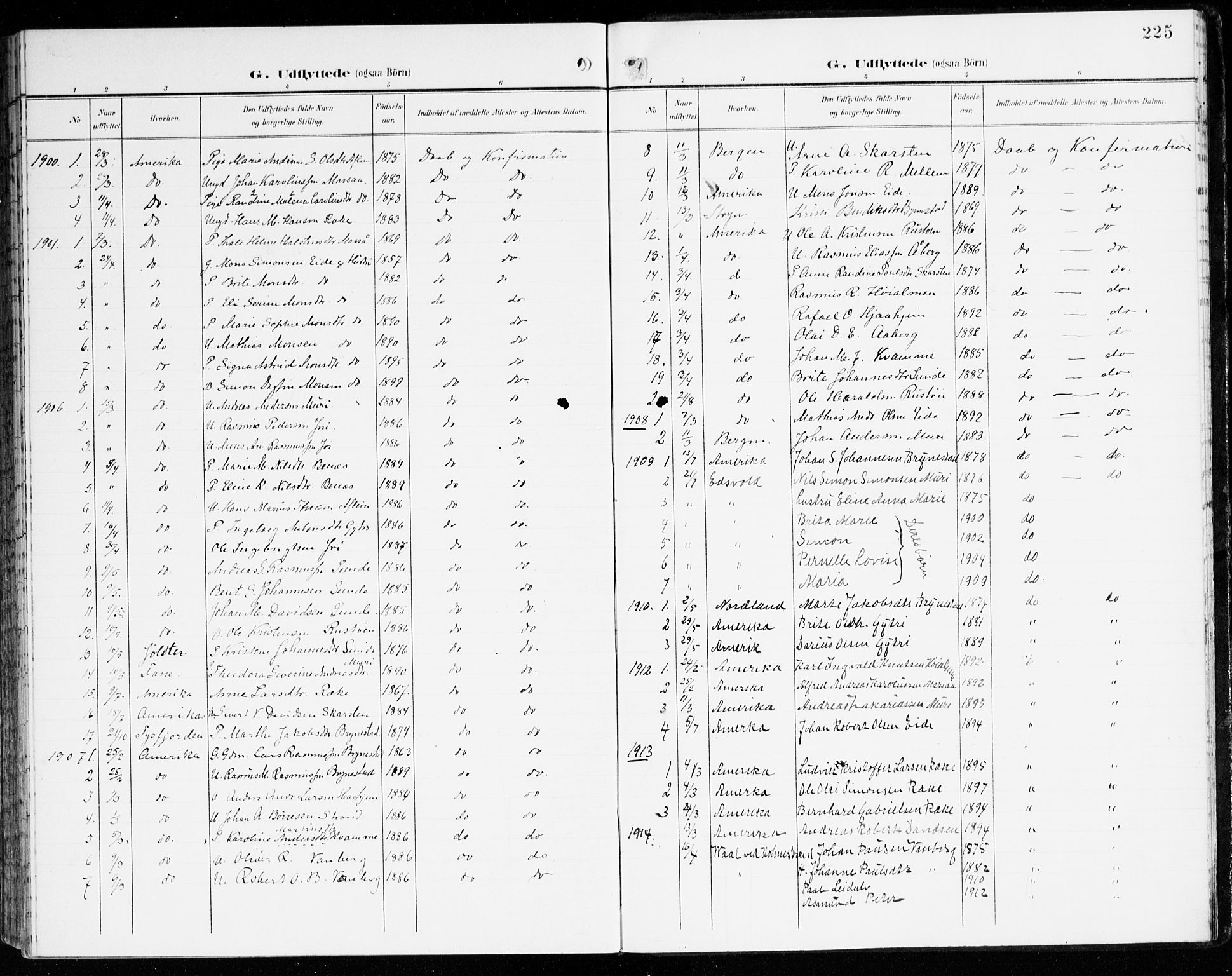 Innvik sokneprestembete, SAB/A-80501: Parish register (official) no. C 2, 1900-1920, p. 225