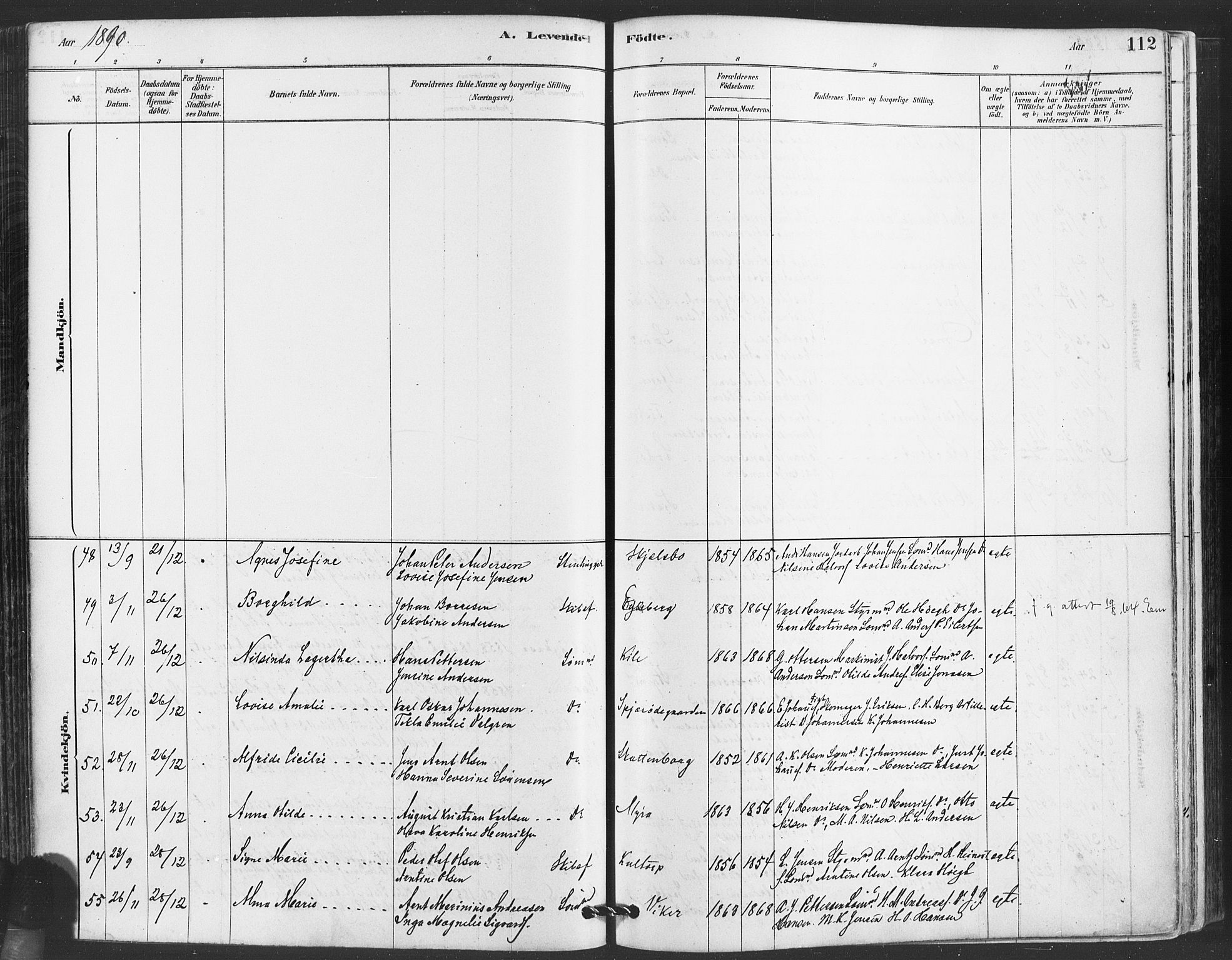 Hvaler prestekontor Kirkebøker, AV/SAO-A-2001/F/Fa/L0008: Parish register (official) no. I 8, 1878-1895, p. 112