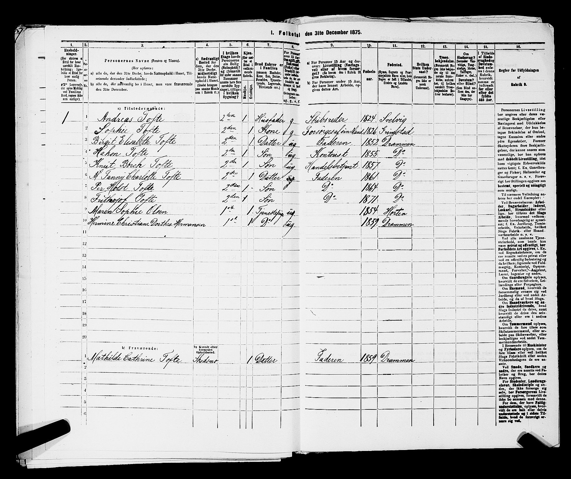 RA, 1875 census for 0301 Kristiania, 1875, p. 3938