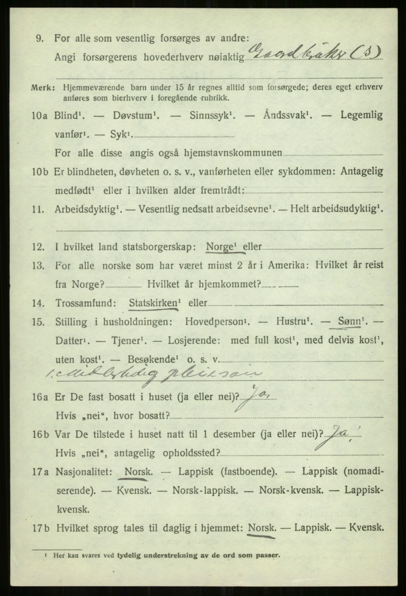 SATØ, 1920 census for Helgøy, 1920, p. 2048
