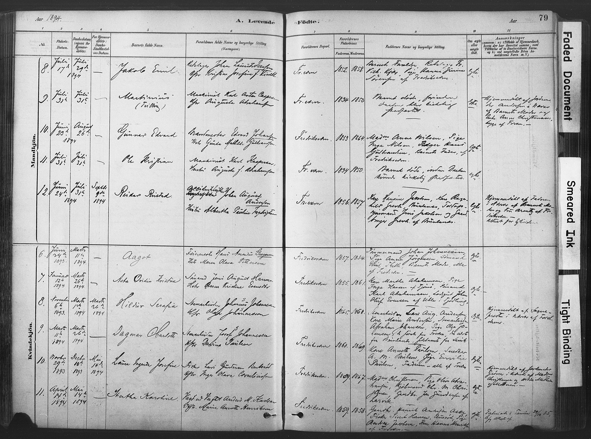 Stavern kirkebøker, SAKO/A-318/F/Fa/L0008: Parish register (official) no. 8, 1878-1905, p. 79