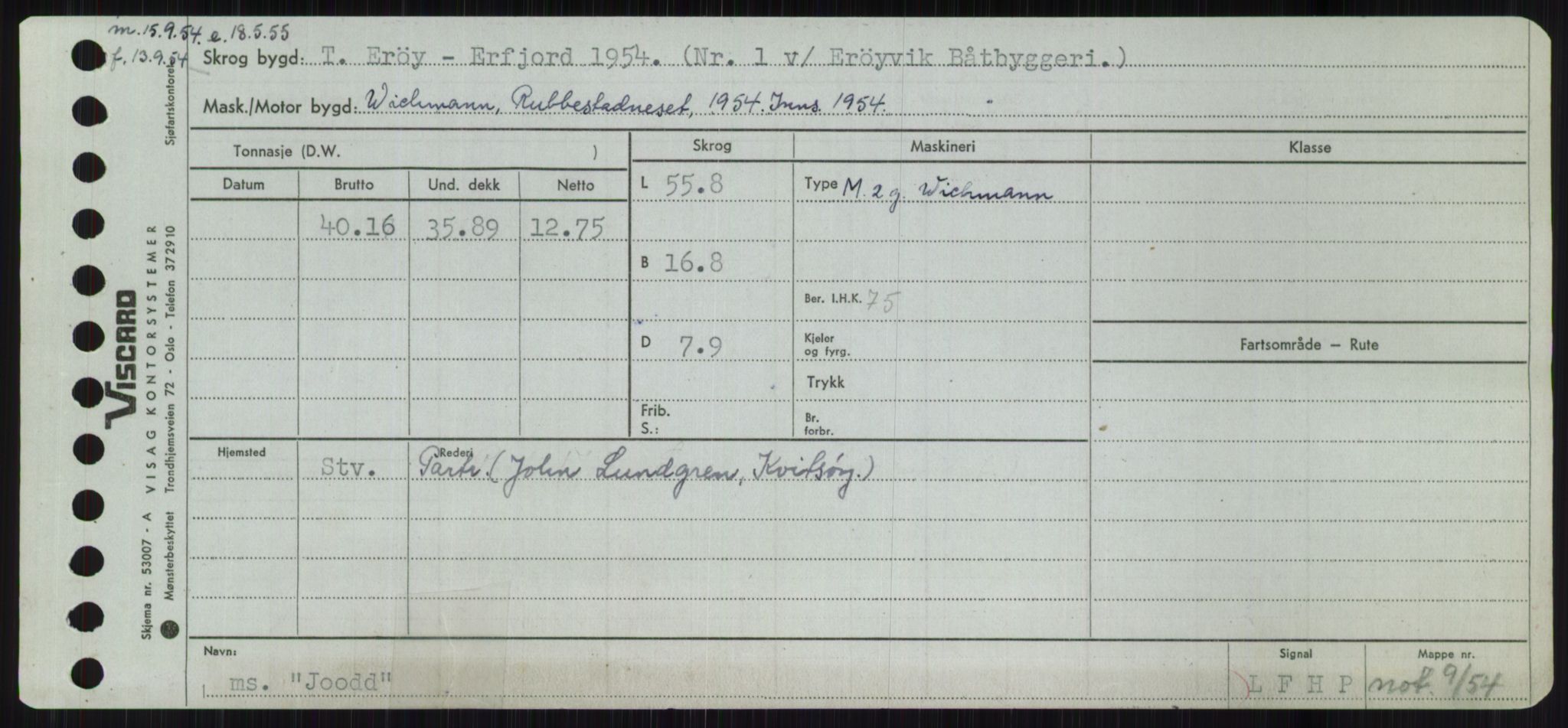 Sjøfartsdirektoratet med forløpere, Skipsmålingen, AV/RA-S-1627/H/Ha/L0003/0001: Fartøy, Hilm-Mar / Fartøy, Hilm-Kol, p. 555