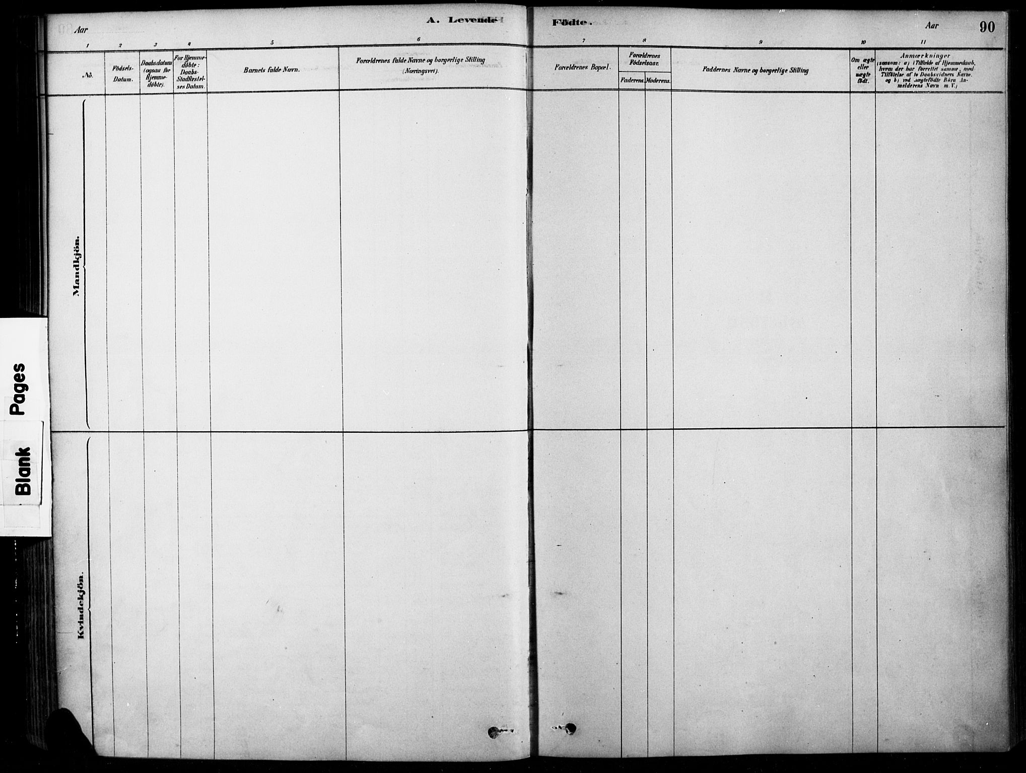 Søndre Land prestekontor, SAH/PREST-122/K/L0003: Parish register (official) no. 3, 1878-1894, p. 90