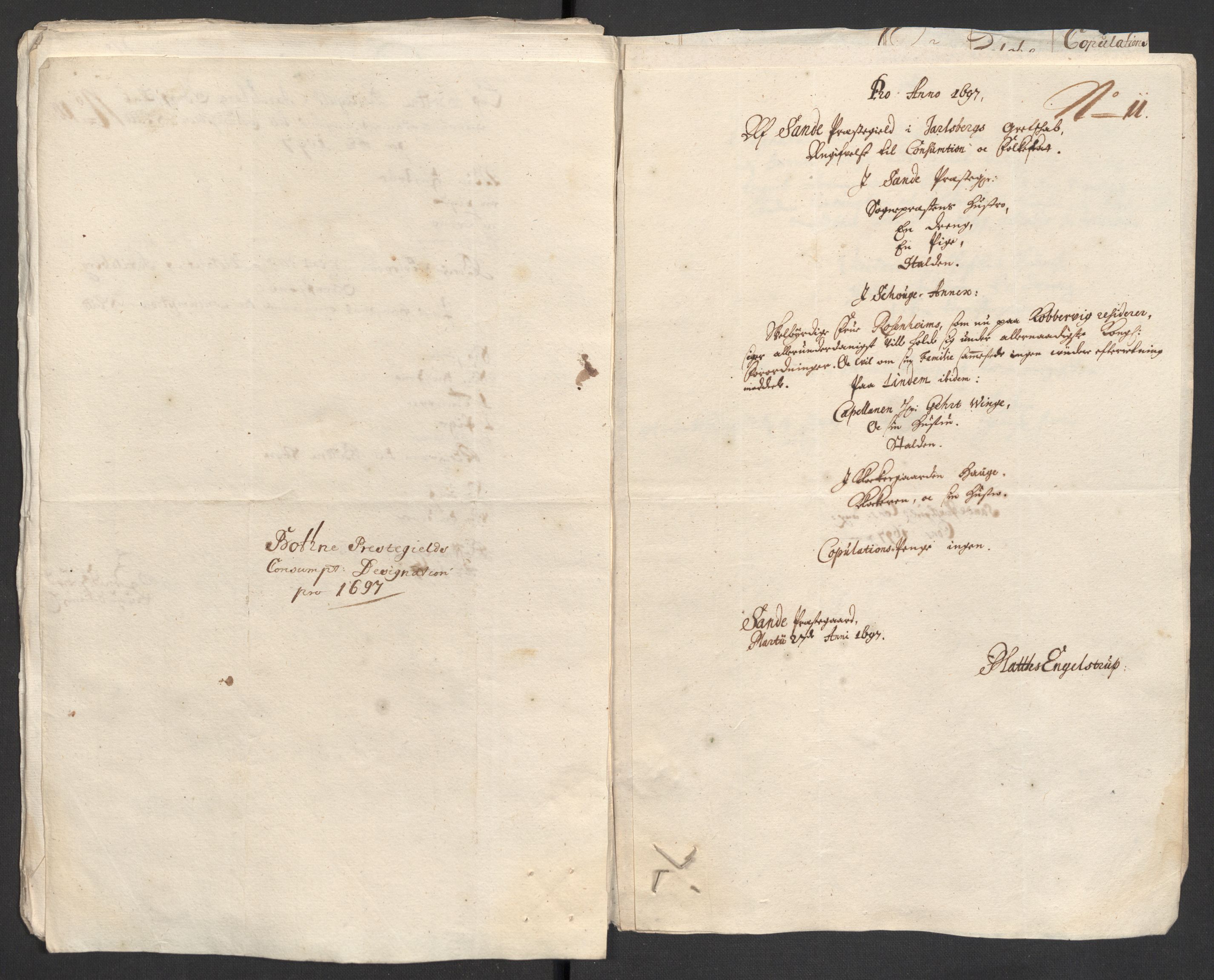 Rentekammeret inntil 1814, Reviderte regnskaper, Fogderegnskap, AV/RA-EA-4092/R32/L1868: Fogderegnskap Jarlsberg grevskap, 1697-1699, p. 38