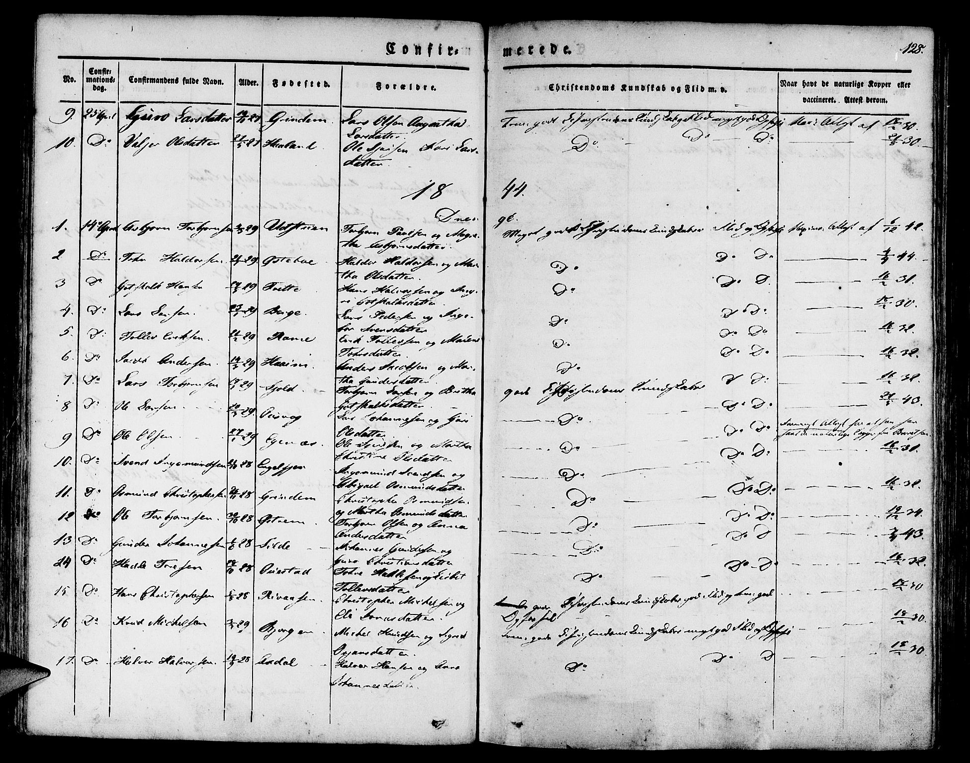 Etne sokneprestembete, SAB/A-75001/H/Haa: Parish register (official) no. A 7, 1831-1847, p. 128