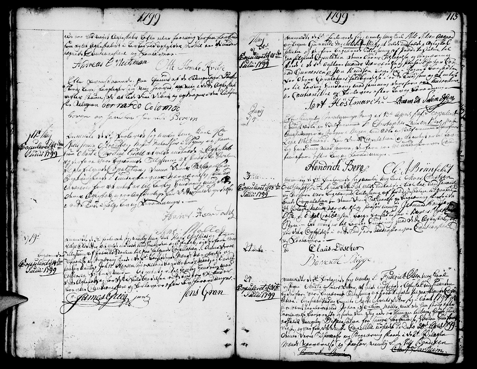 Nykirken Sokneprestembete, AV/SAB-A-77101/H/Haa/L0008: Parish register (official) no. A 8, 1776-1814, p. 113