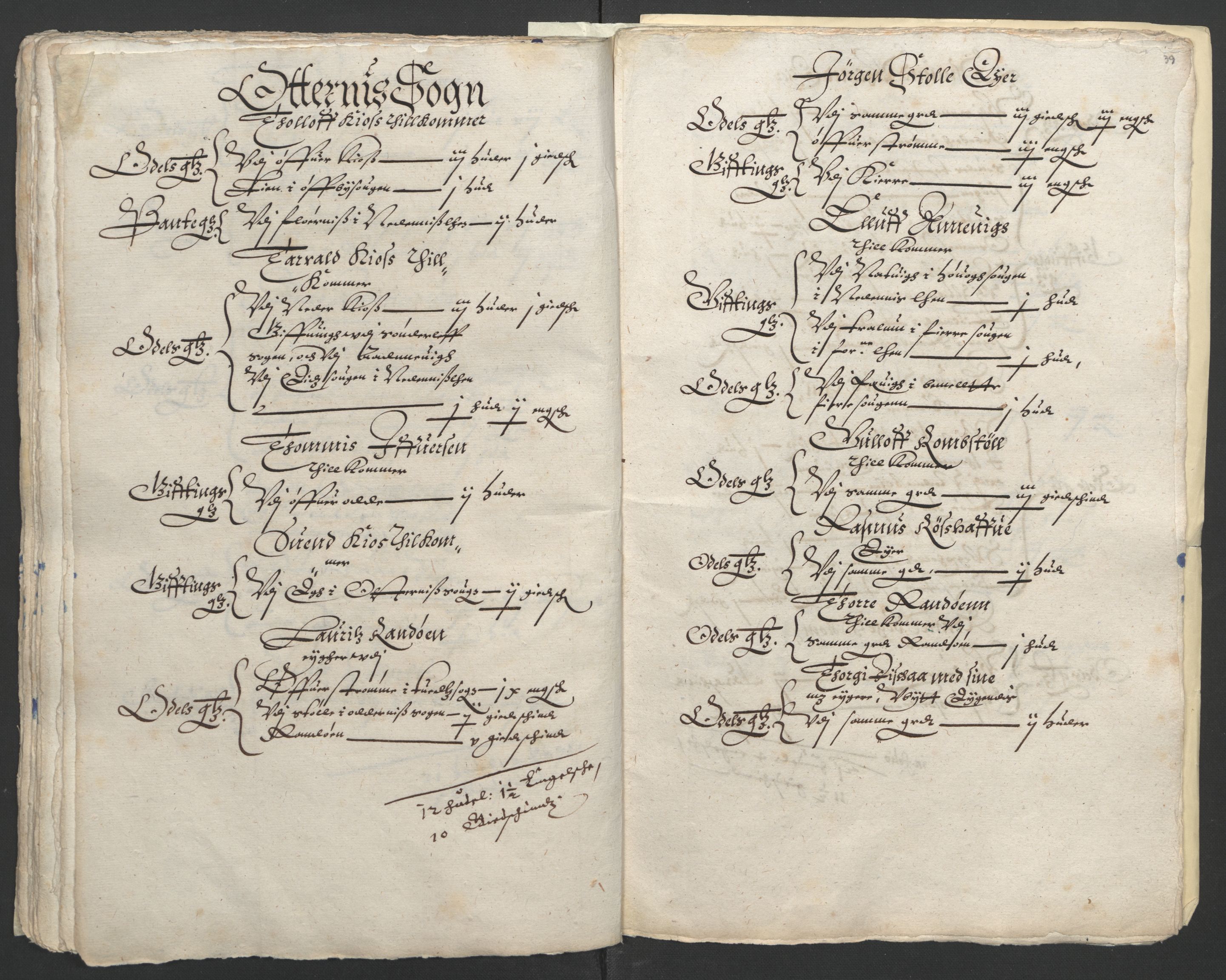 Stattholderembetet 1572-1771, AV/RA-EA-2870/Ek/L0010/0001: Jordebøker til utlikning av rosstjeneste 1624-1626: / Odelsjordebøker for Agdesiden len, 1624, p. 135