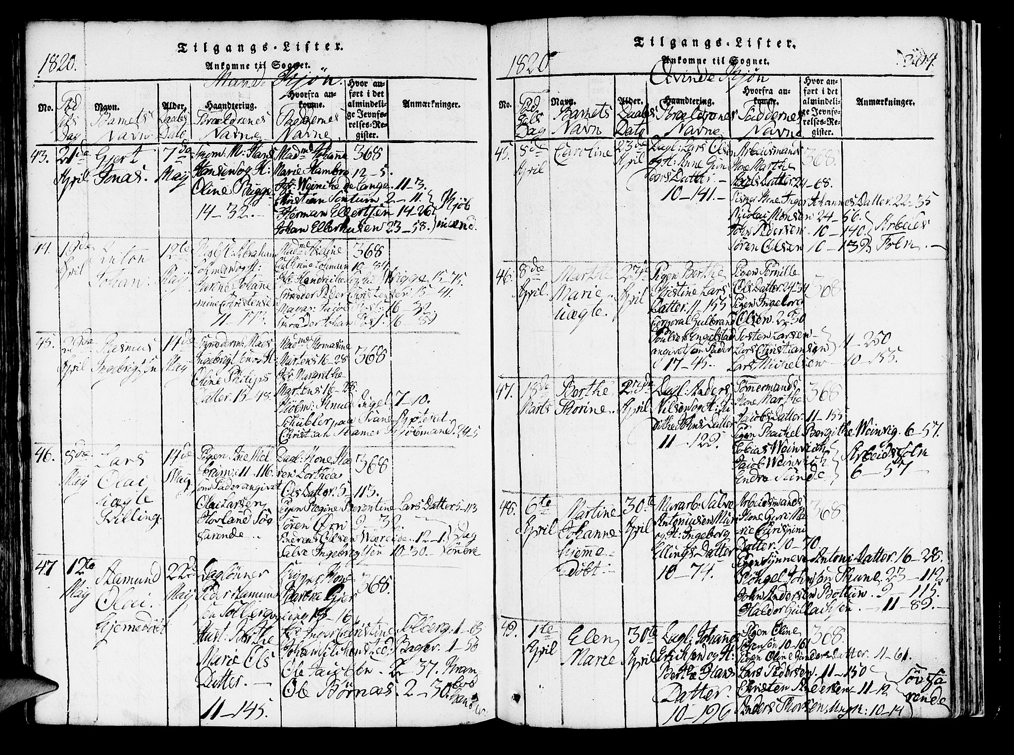 Domkirken sokneprestembete, AV/SAB-A-74801/H/Haa/L0010: Parish register (official) no. A 10, 1816-1821, p. 304