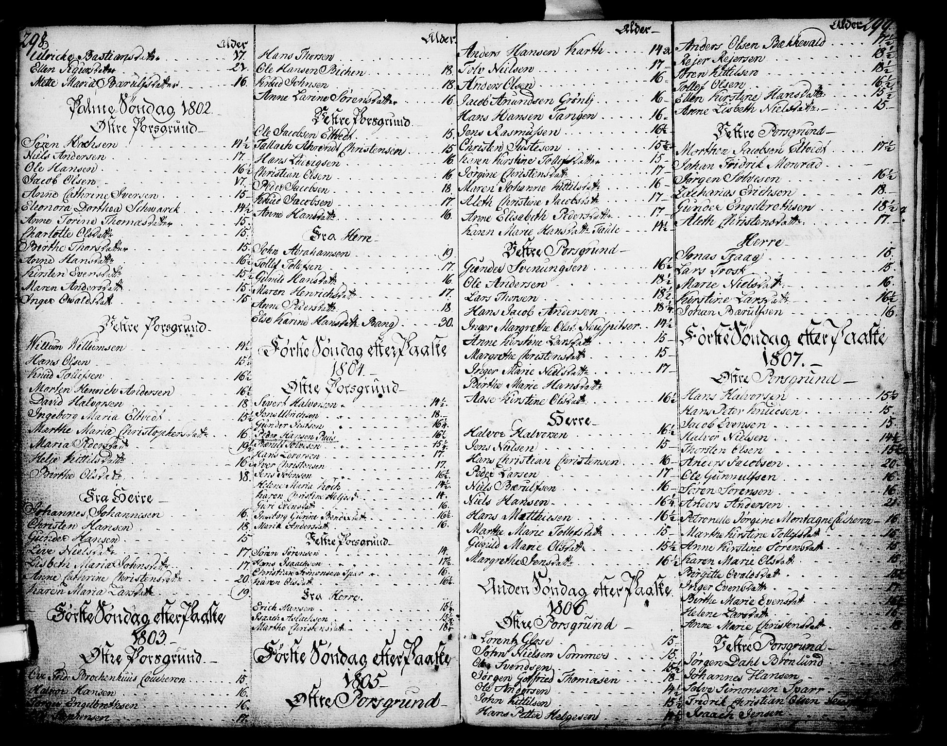 Porsgrunn kirkebøker , SAKO/A-104/F/Fa/L0002: Parish register (official) no. 2, 1764-1814, p. 298-299