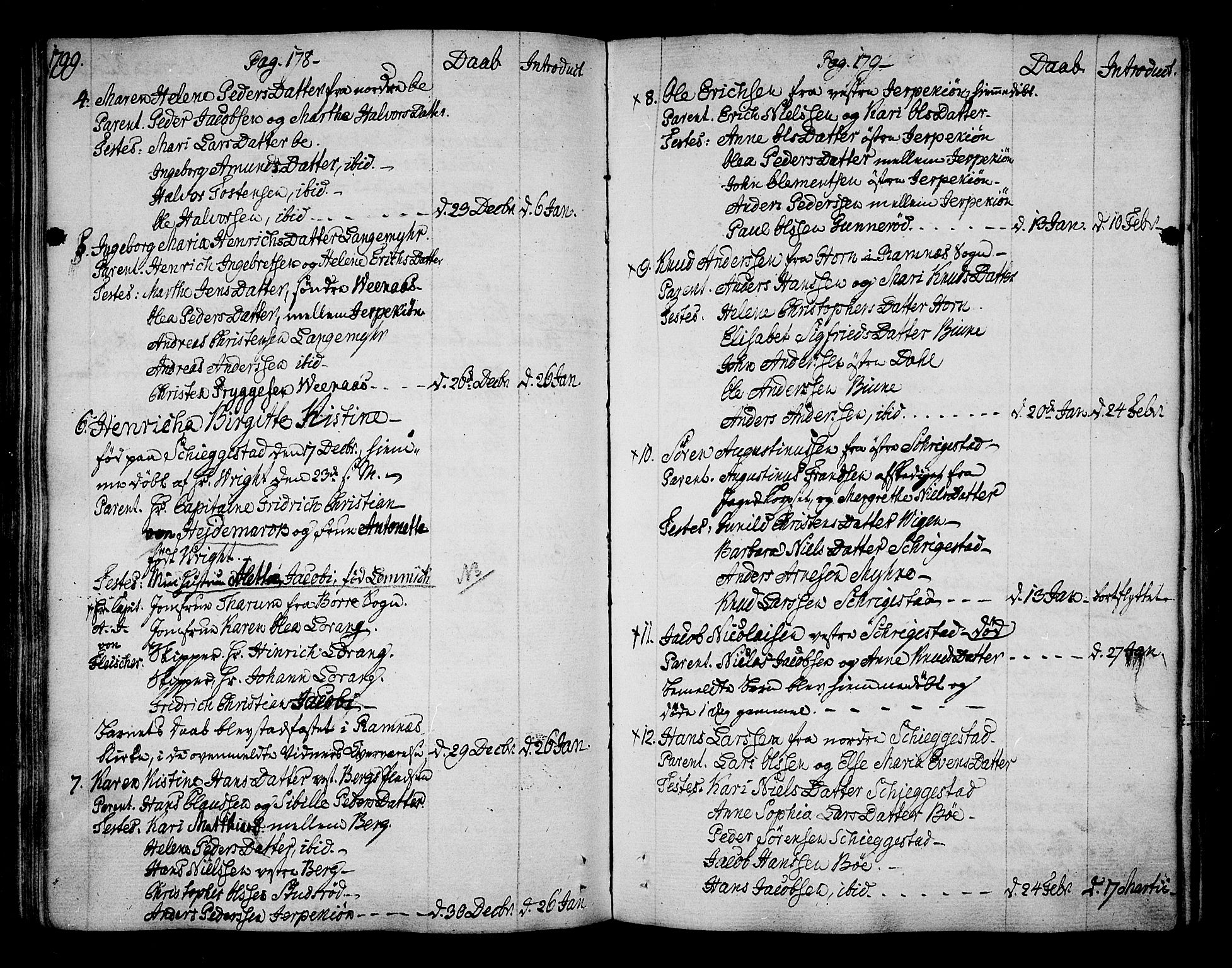 Ramnes kirkebøker, SAKO/A-314/F/Fa/L0003: Parish register (official) no. I 3, 1790-1813, p. 178-179