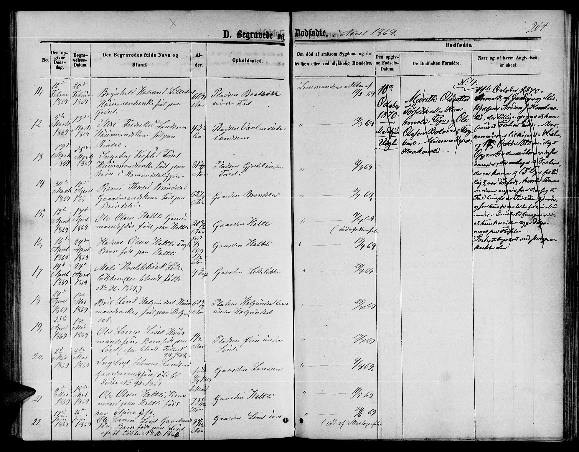 Ministerialprotokoller, klokkerbøker og fødselsregistre - Møre og Romsdal, AV/SAT-A-1454/598/L1076: Parish register (copy) no. 598C01, 1867-1878, p. 204