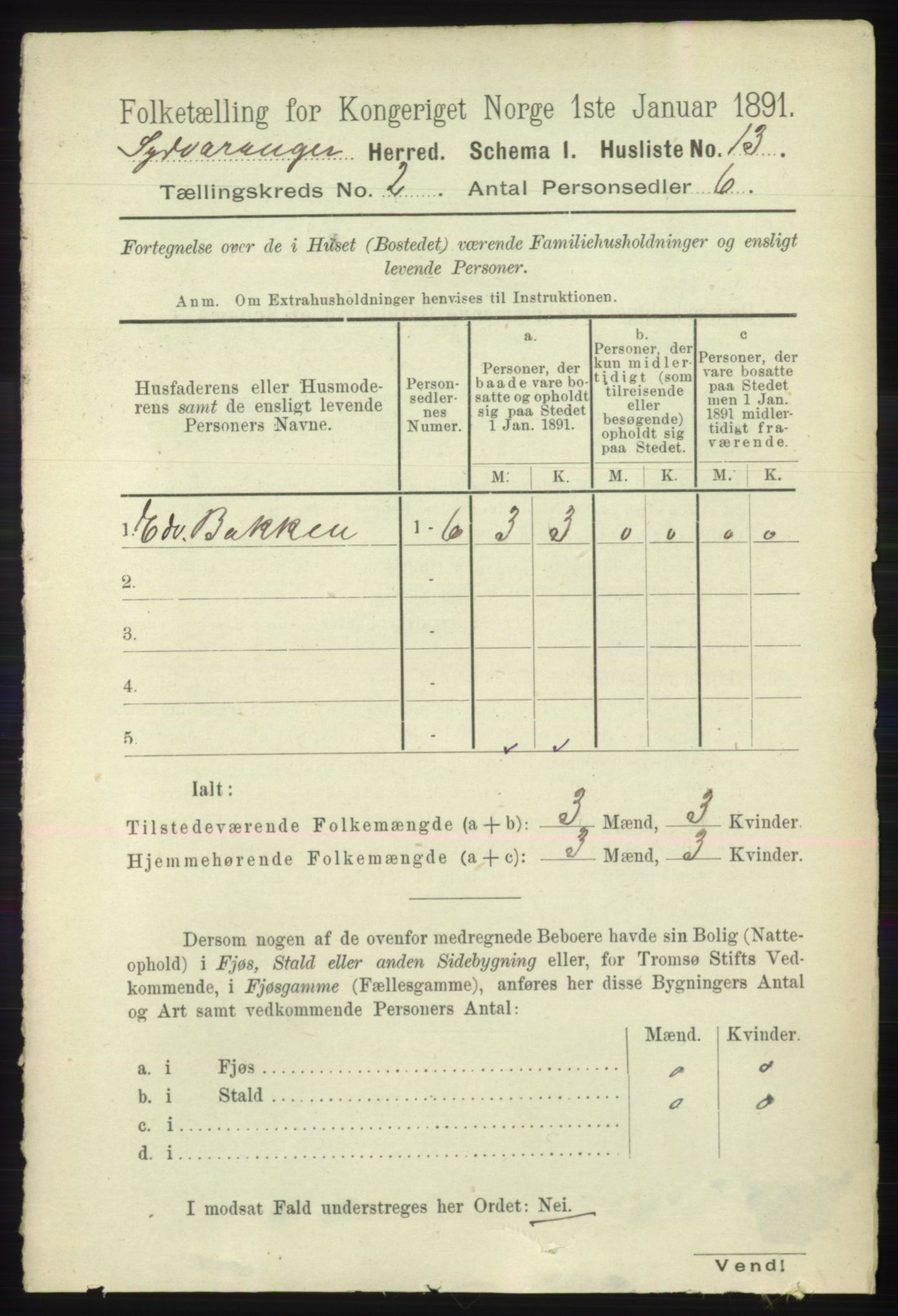 RA, 1891 census for 2030 Sør-Varanger, 1891, p. 366