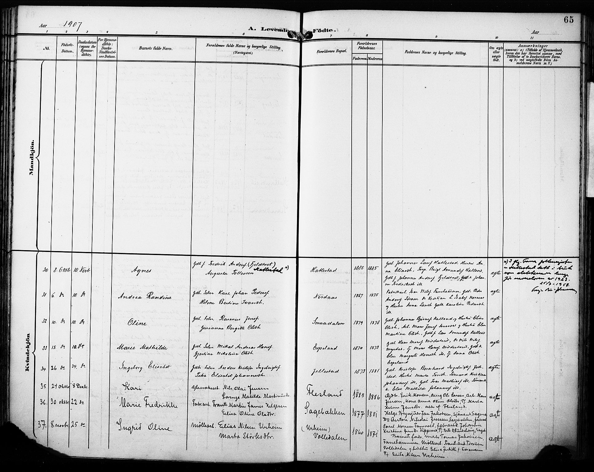 Fana Sokneprestembete, AV/SAB-A-75101/H/Haa/Haab/L0003: Parish register (official) no. B 3, 1898-1907, p. 65