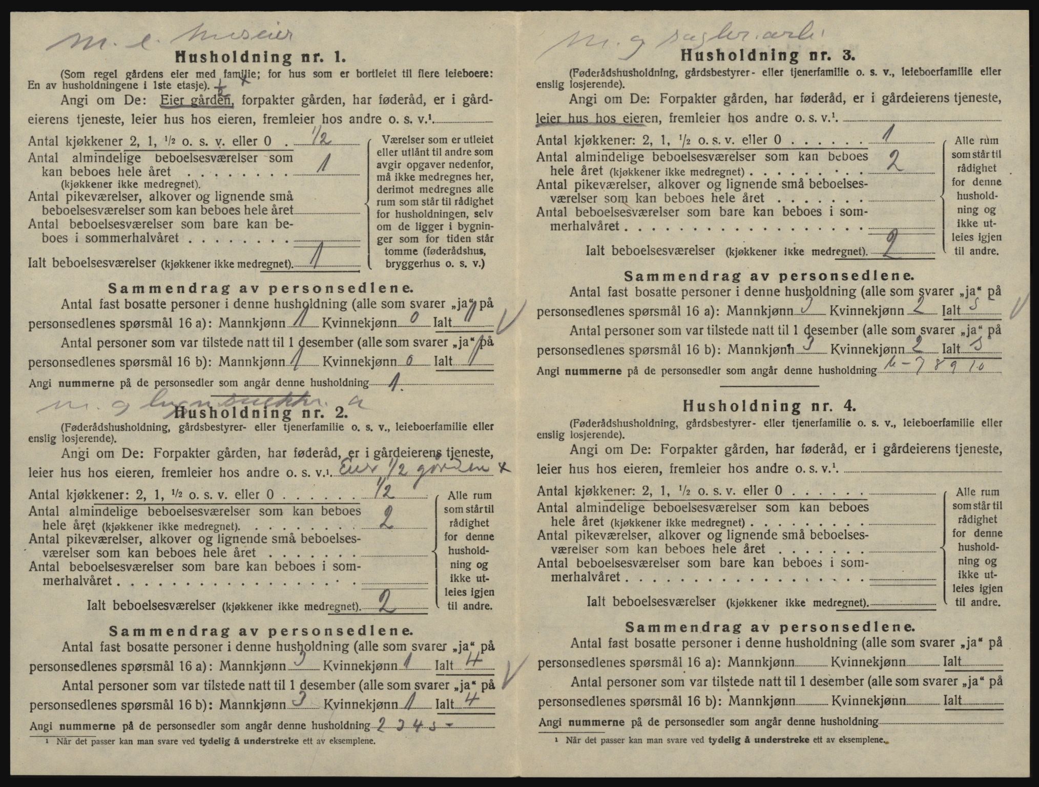 SAO, 1920 census for Glemmen, 1920, p. 296