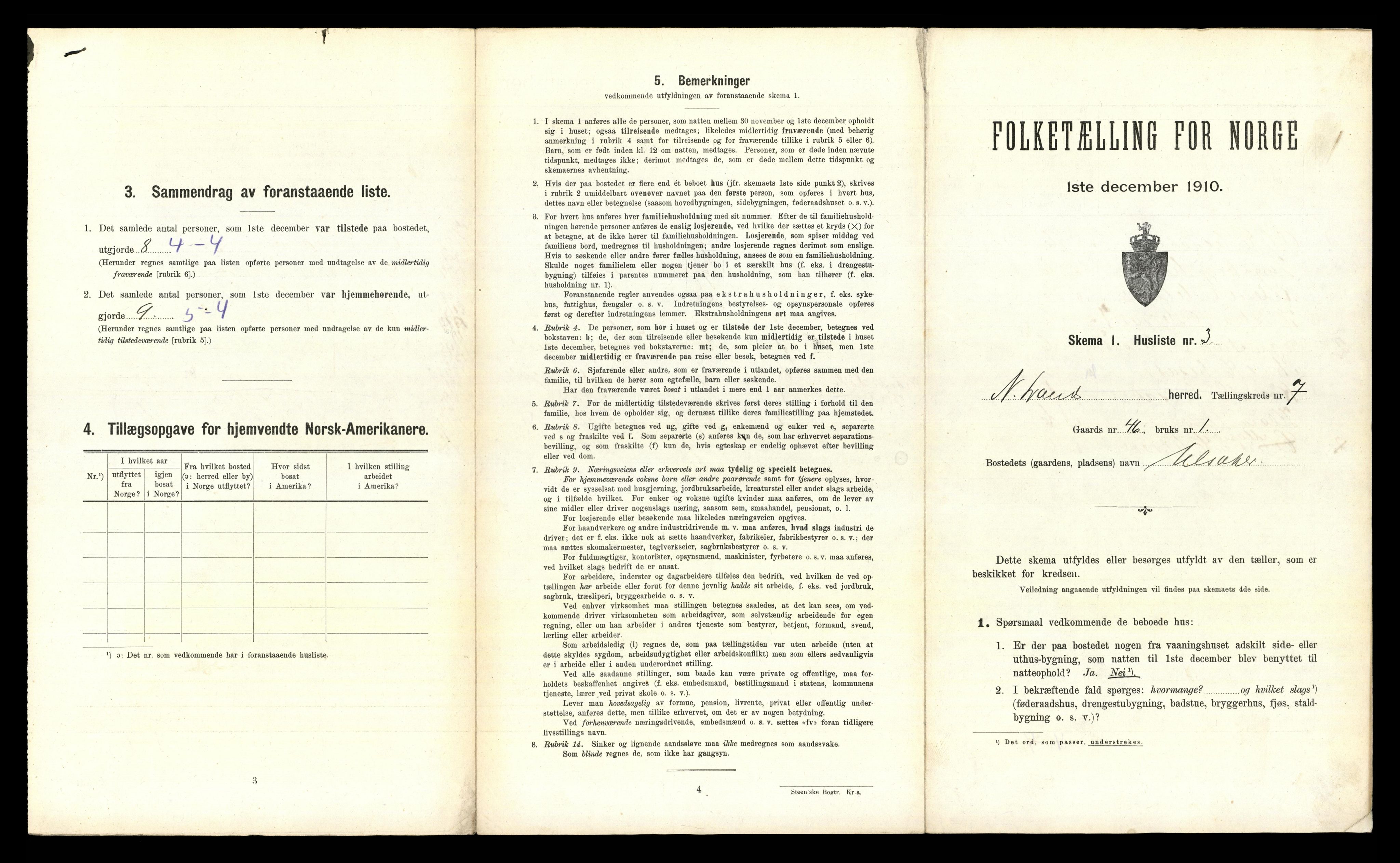 RA, 1910 census for Nordre Land, 1910, p. 635