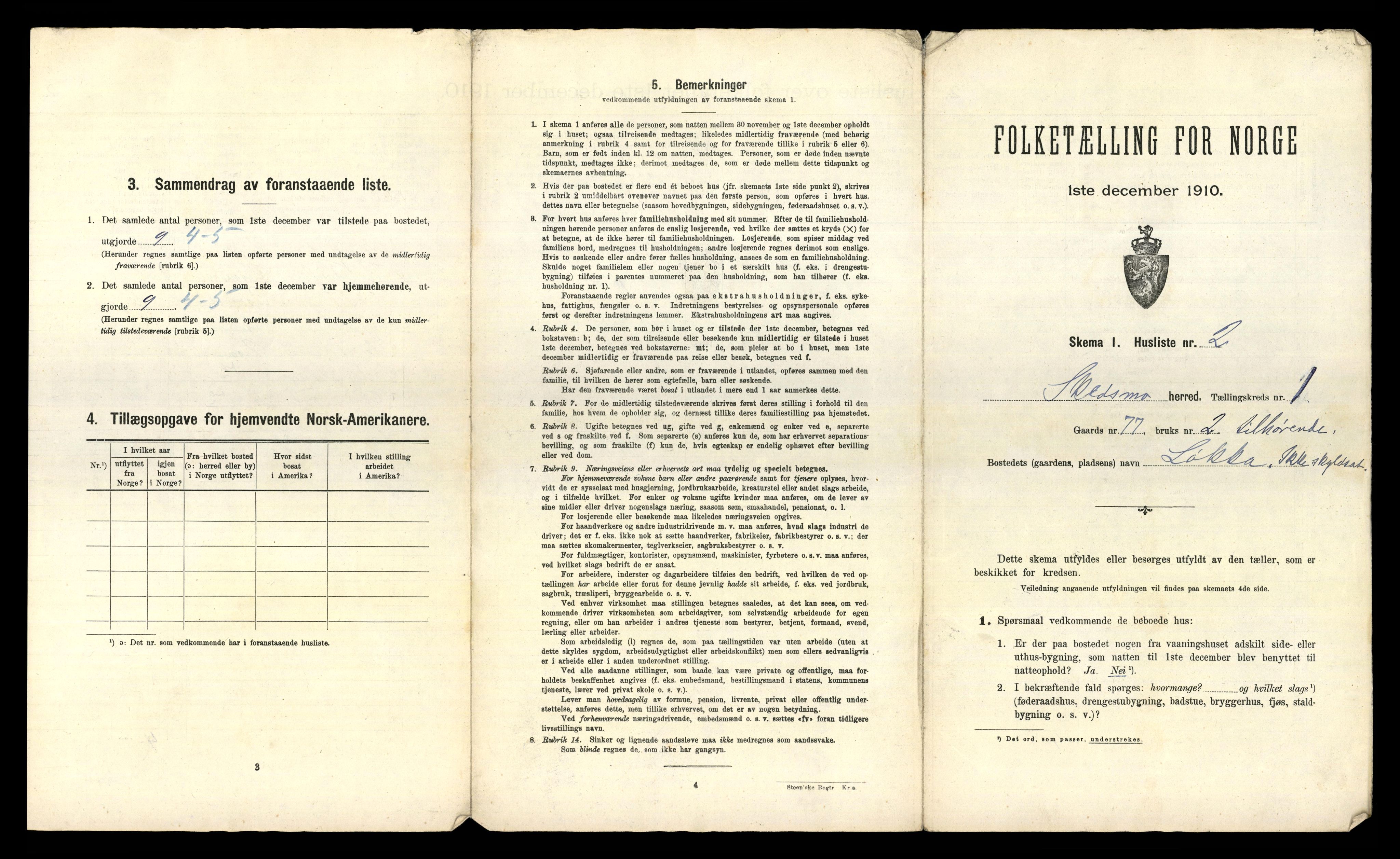 RA, 1910 census for Skedsmo, 1910, p. 27