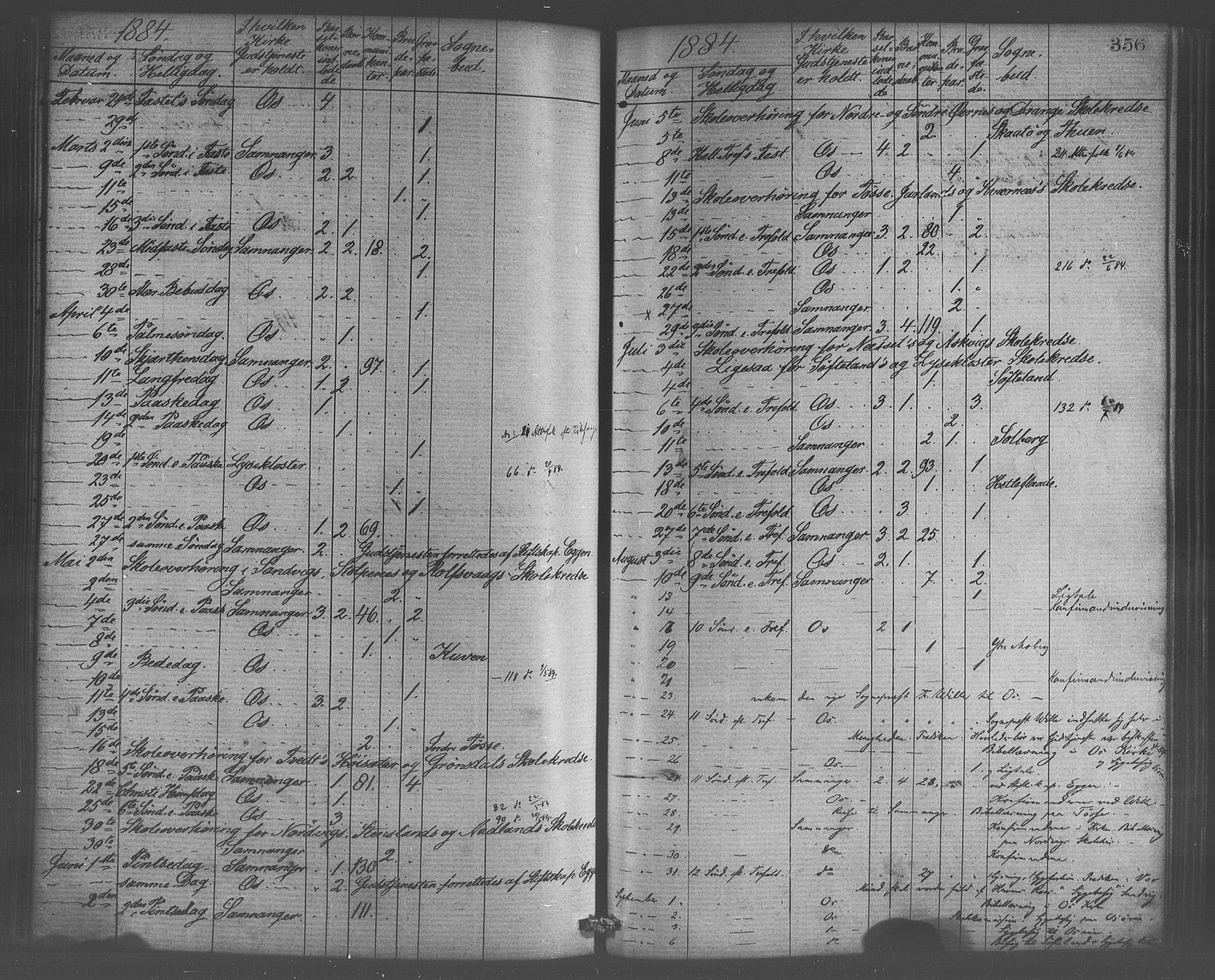 Os sokneprestembete, AV/SAB-A-99929: Parish register (official) no. A 18, 1874-1884, p. 356