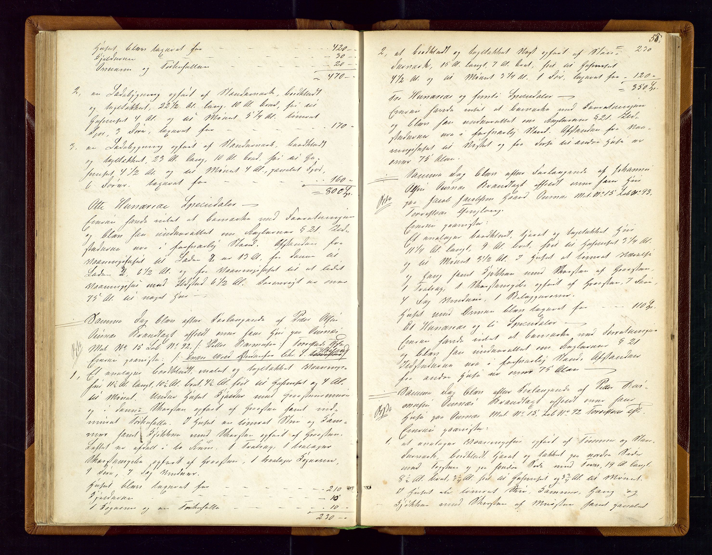 Torvestad lensmannskontor, AV/SAST-A-100307/1/Goa/L0001: "Brandtaxationsprotokol for Torvestad Thinglag", 1867-1883, p. 54b-55a