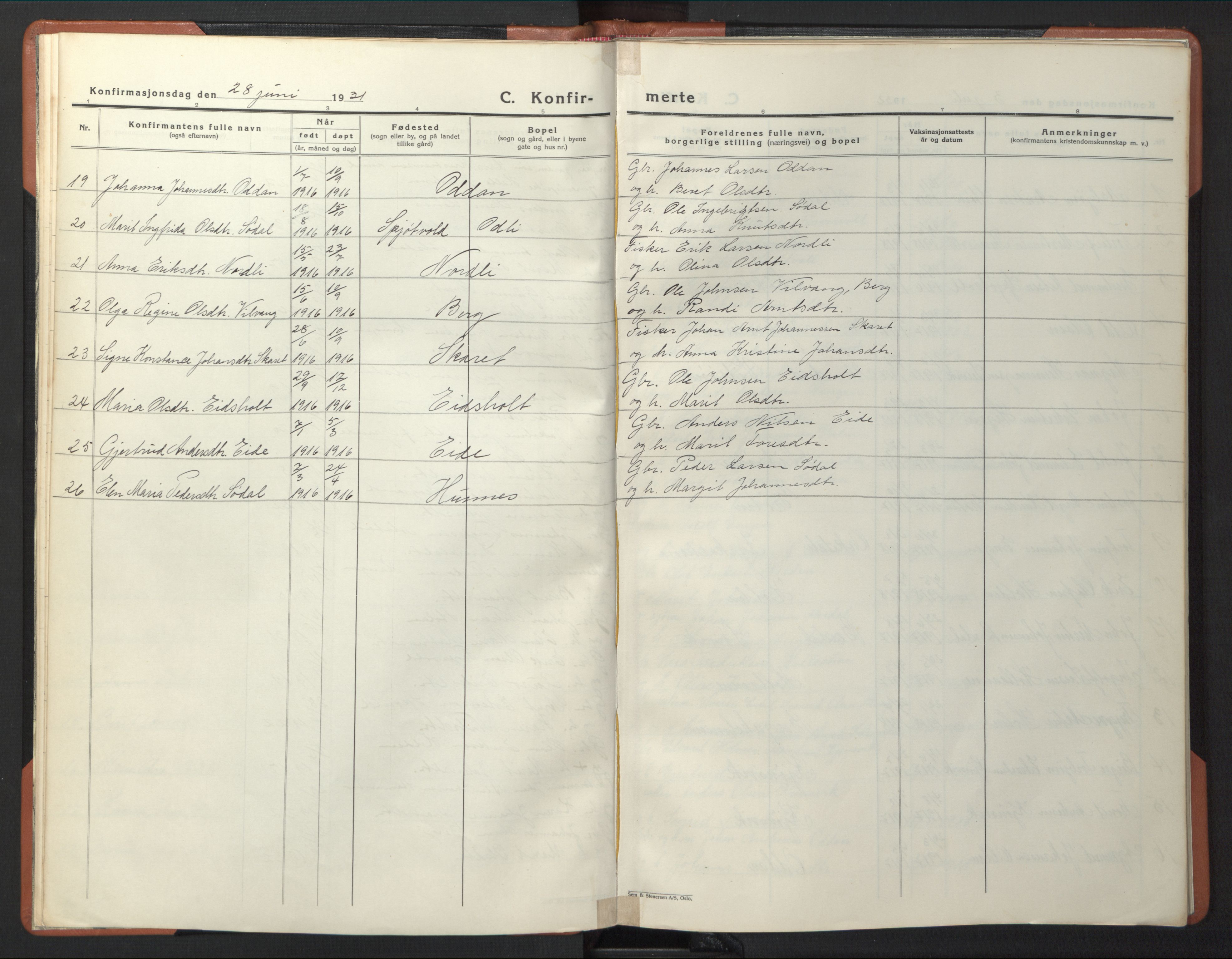Ministerialprotokoller, klokkerbøker og fødselsregistre - Sør-Trøndelag, AV/SAT-A-1456/630/L0507: Parish register (copy) no. 630C05, 1921-1946