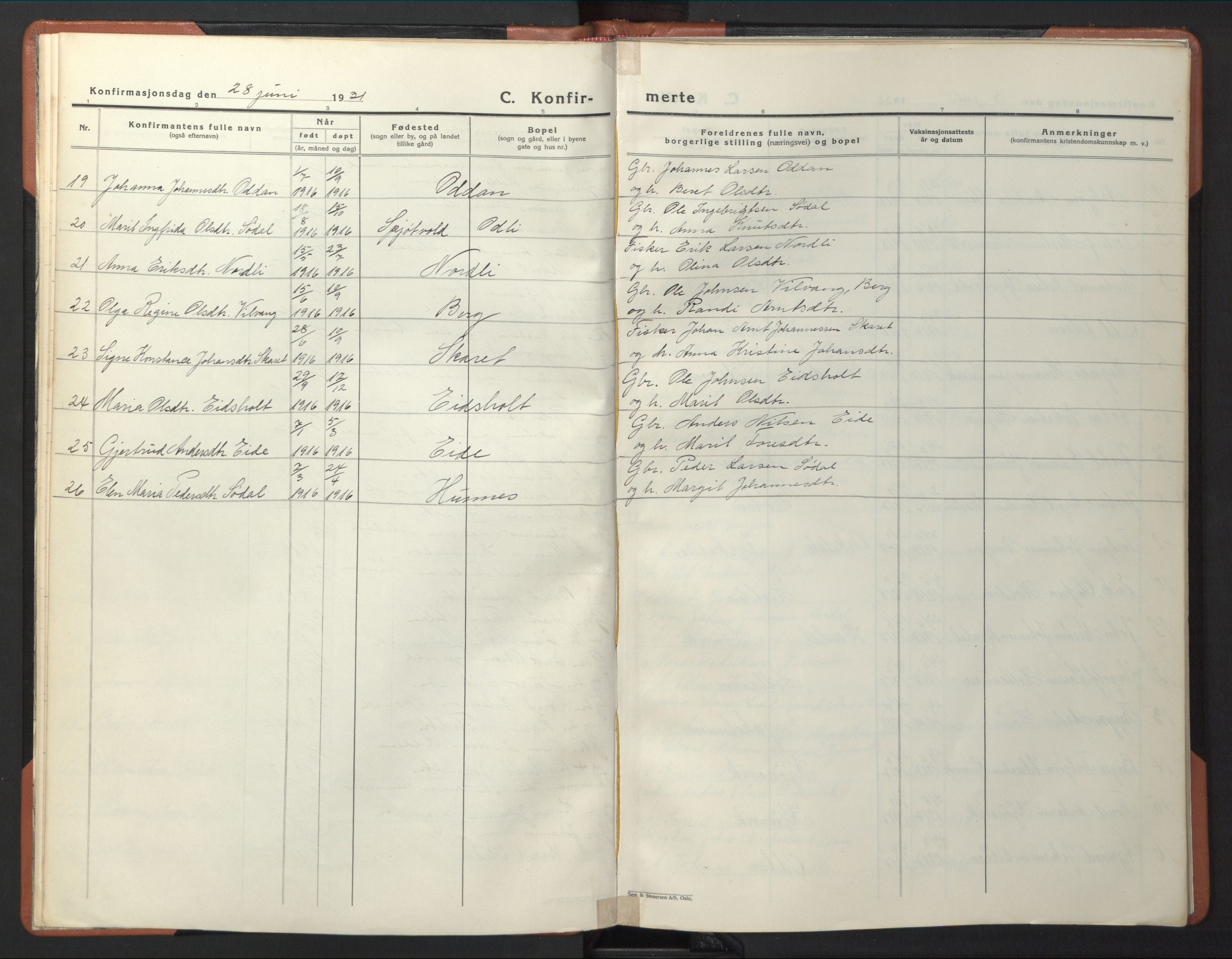 Ministerialprotokoller, klokkerbøker og fødselsregistre - Sør-Trøndelag, SAT/A-1456/630/L0507: Parish register (copy) no. 630C05, 1921-1946