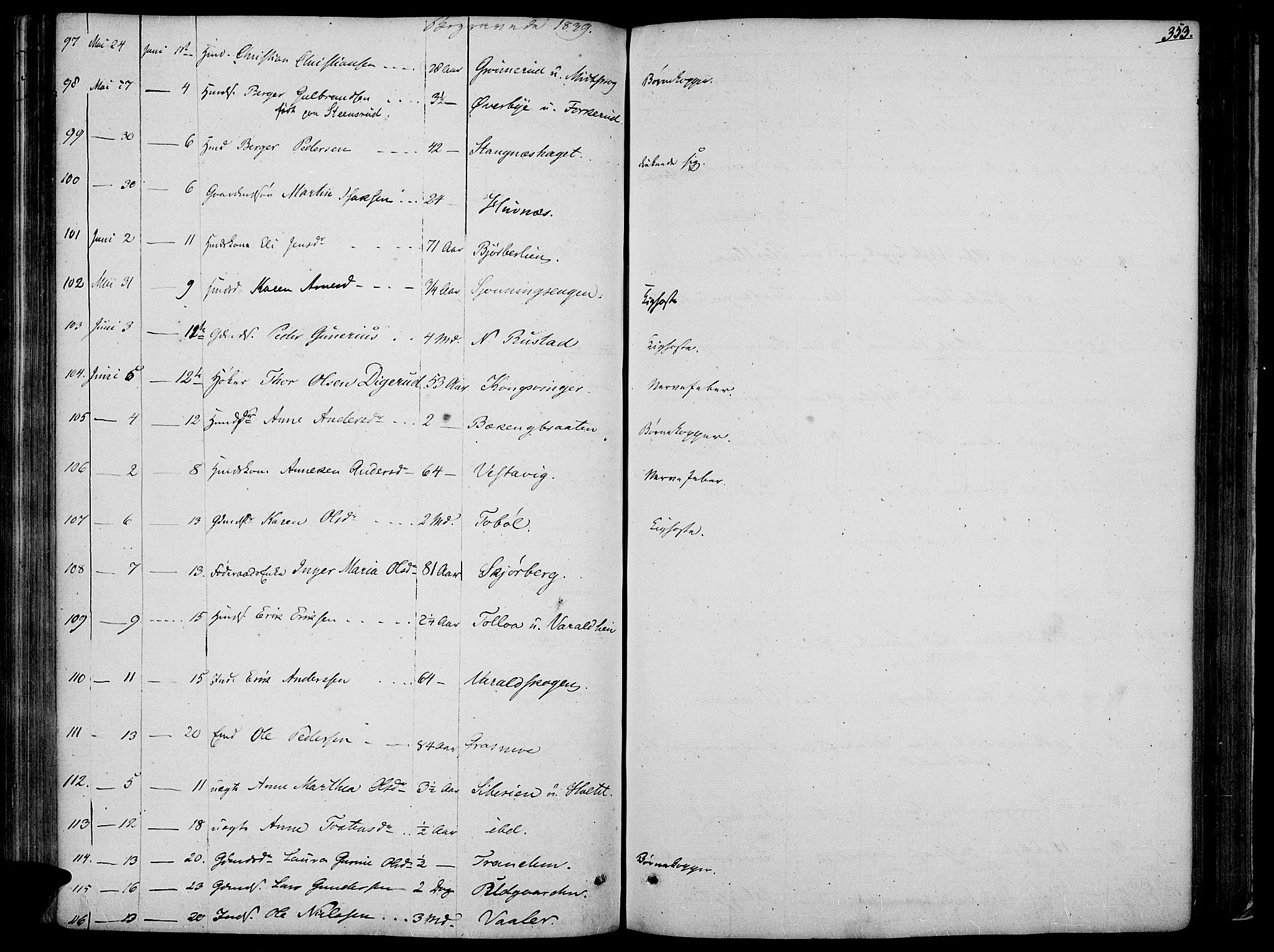 Vinger prestekontor, AV/SAH-PREST-024/H/Ha/Haa/L0008: Parish register (official) no. 8, 1839-1847, p. 353