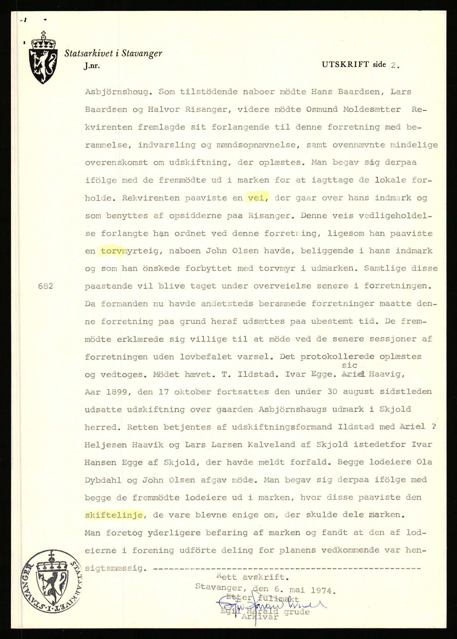 Statsarkivet i Stavanger, AV/SAST-A-101971/03/Y/Yj/L0002: Avskrifter sortert etter gårdsnavn: Amdal indre - Askeland, 1750-1930, p. 486