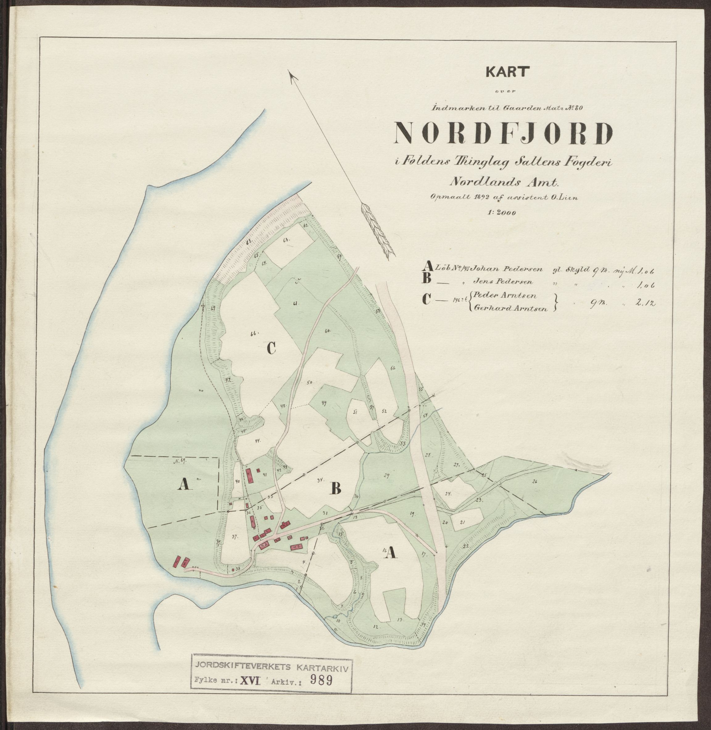 Jordskifteverkets kartarkiv, AV/RA-S-3929/T, 1859-1988, p. 1142