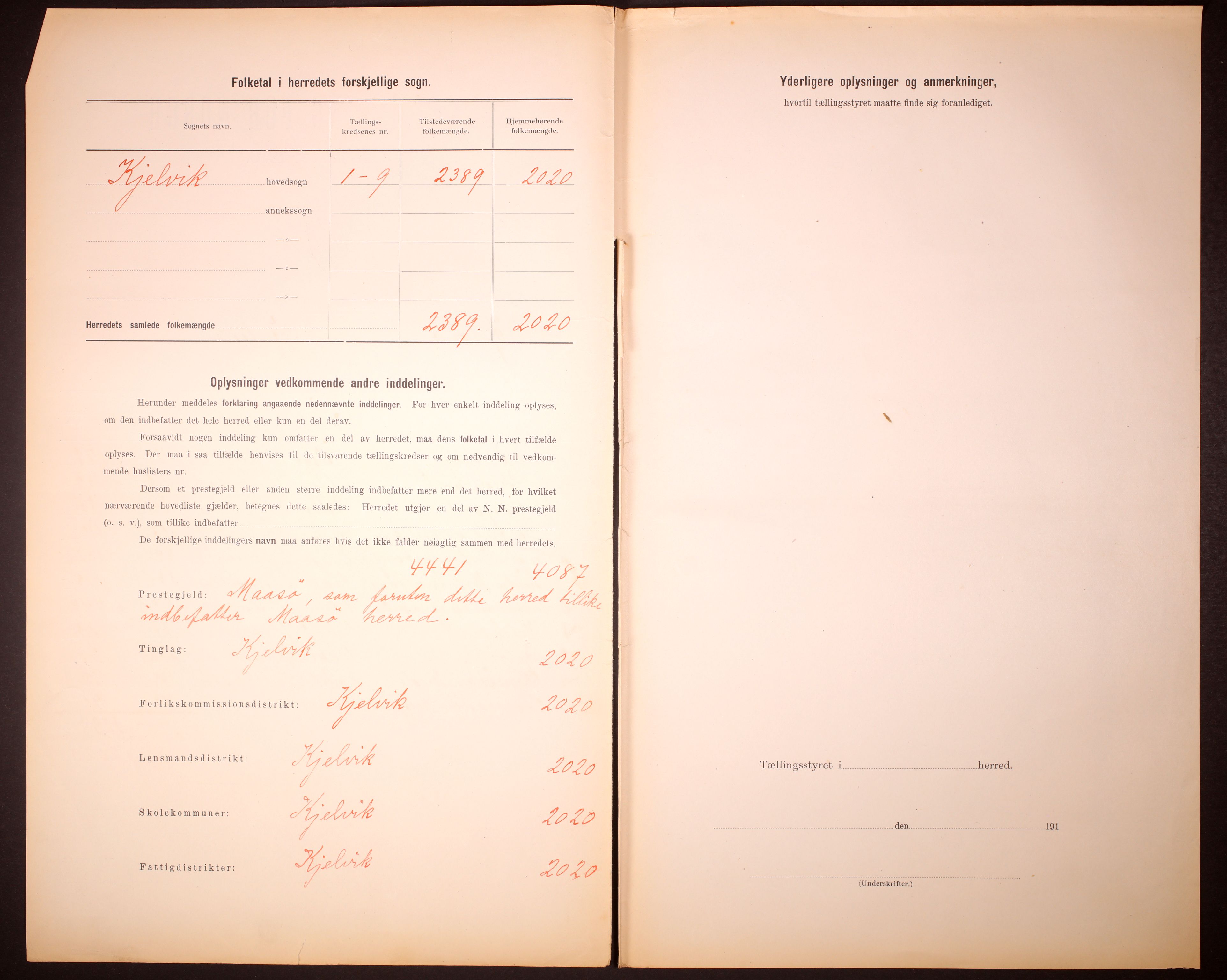 RA, 1910 census for Kjelvik, 1910, p. 3