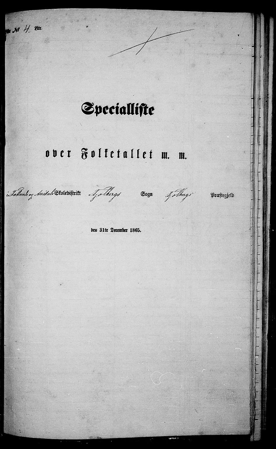 RA, 1865 census for Fjelberg, 1865, p. 56