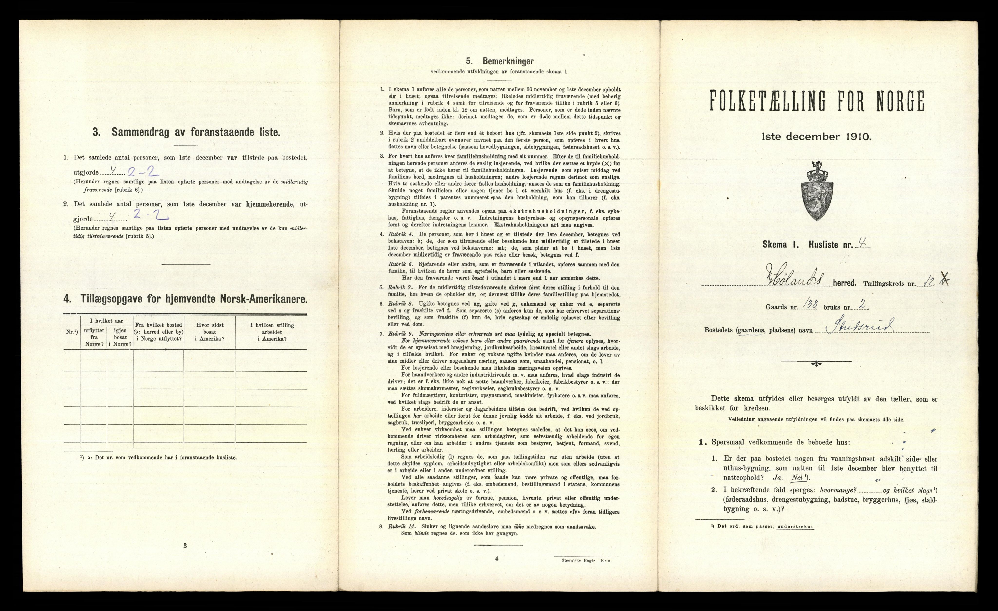 RA, 1910 census for Høland, 1910, p. 1699