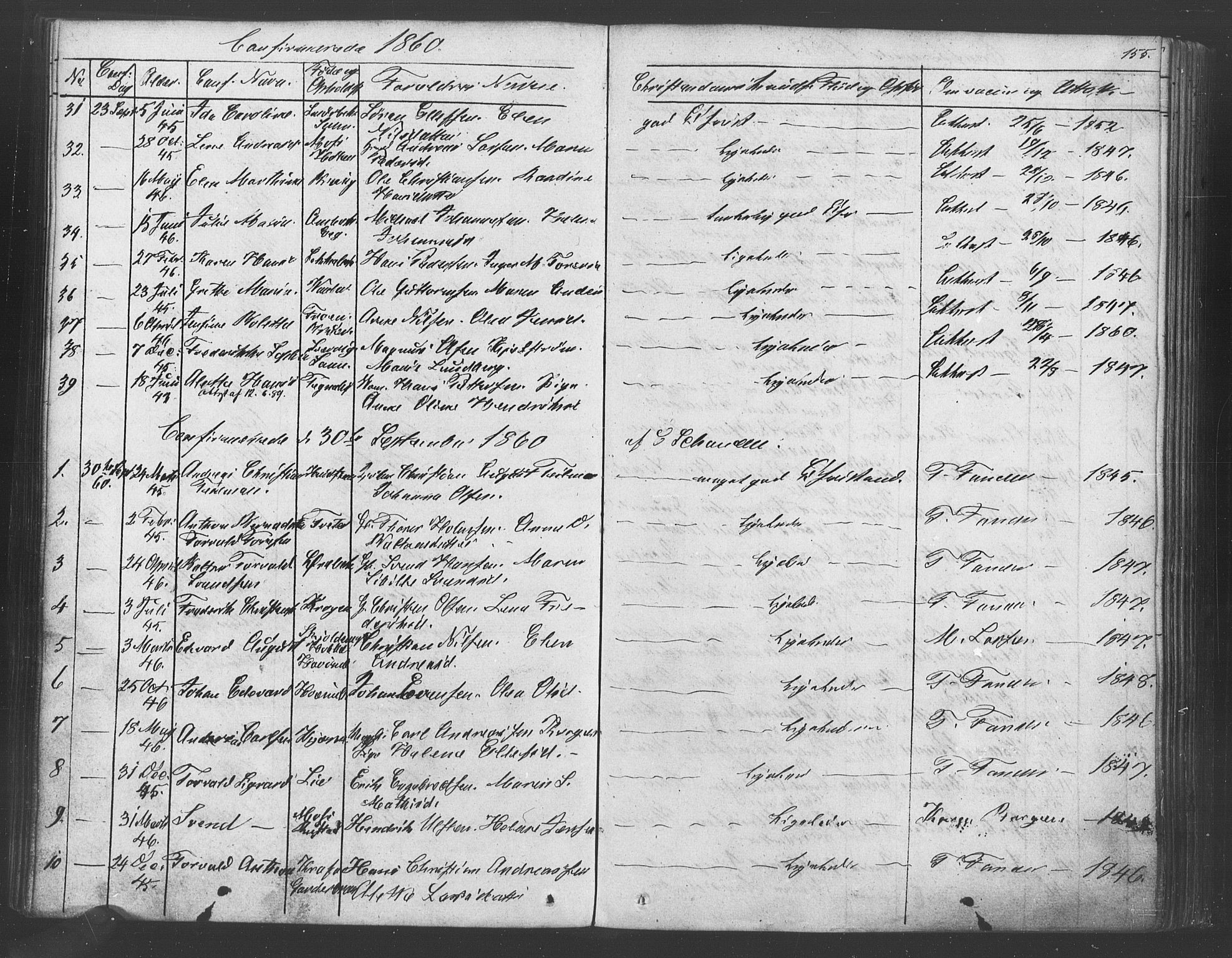 Vestby prestekontor Kirkebøker, SAO/A-10893/F/Fa/L0007: Parish register (official) no. I 7, 1850-1862, p. 155