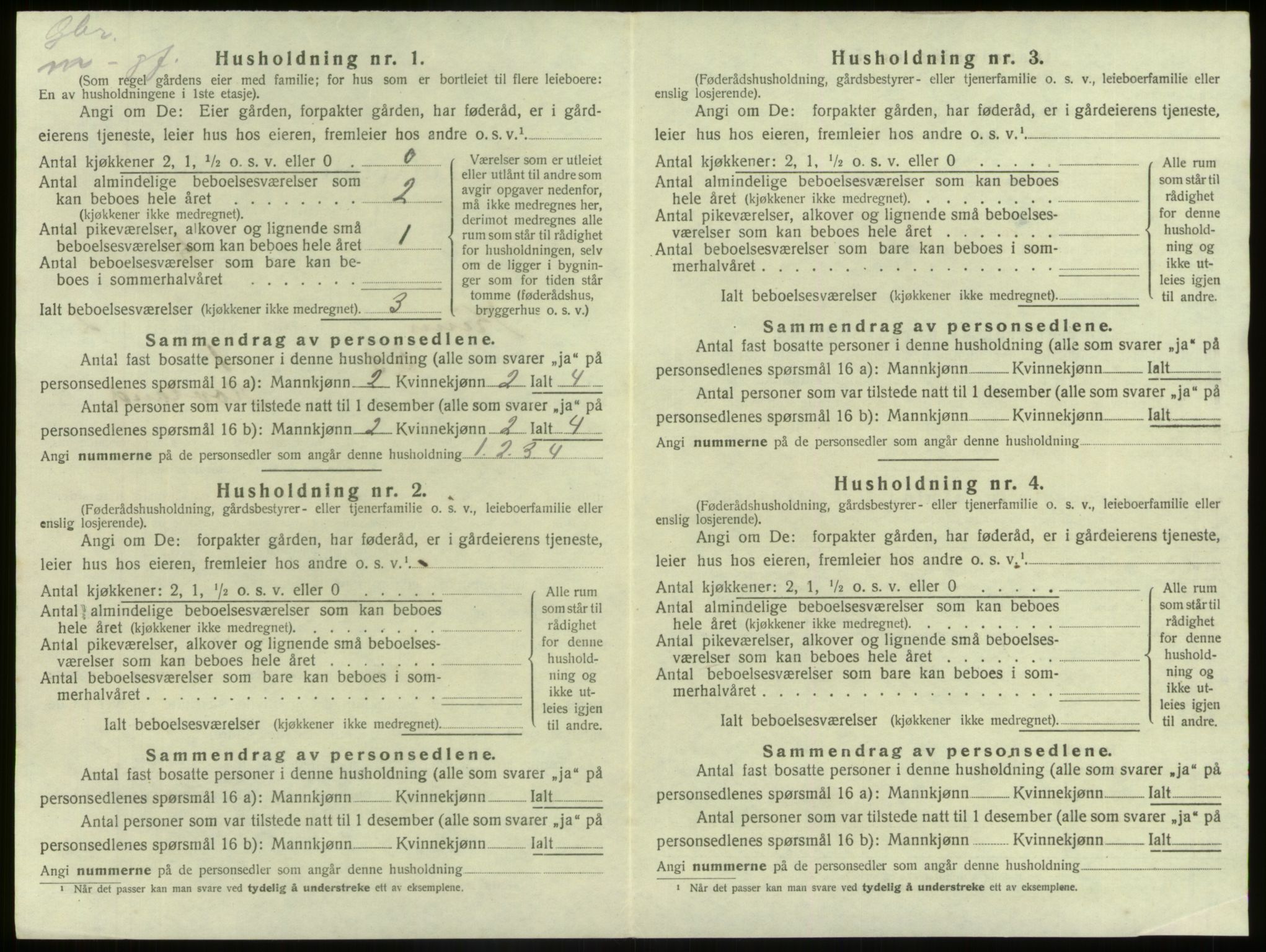 SAB, 1920 census for Kinn, 1920, p. 992