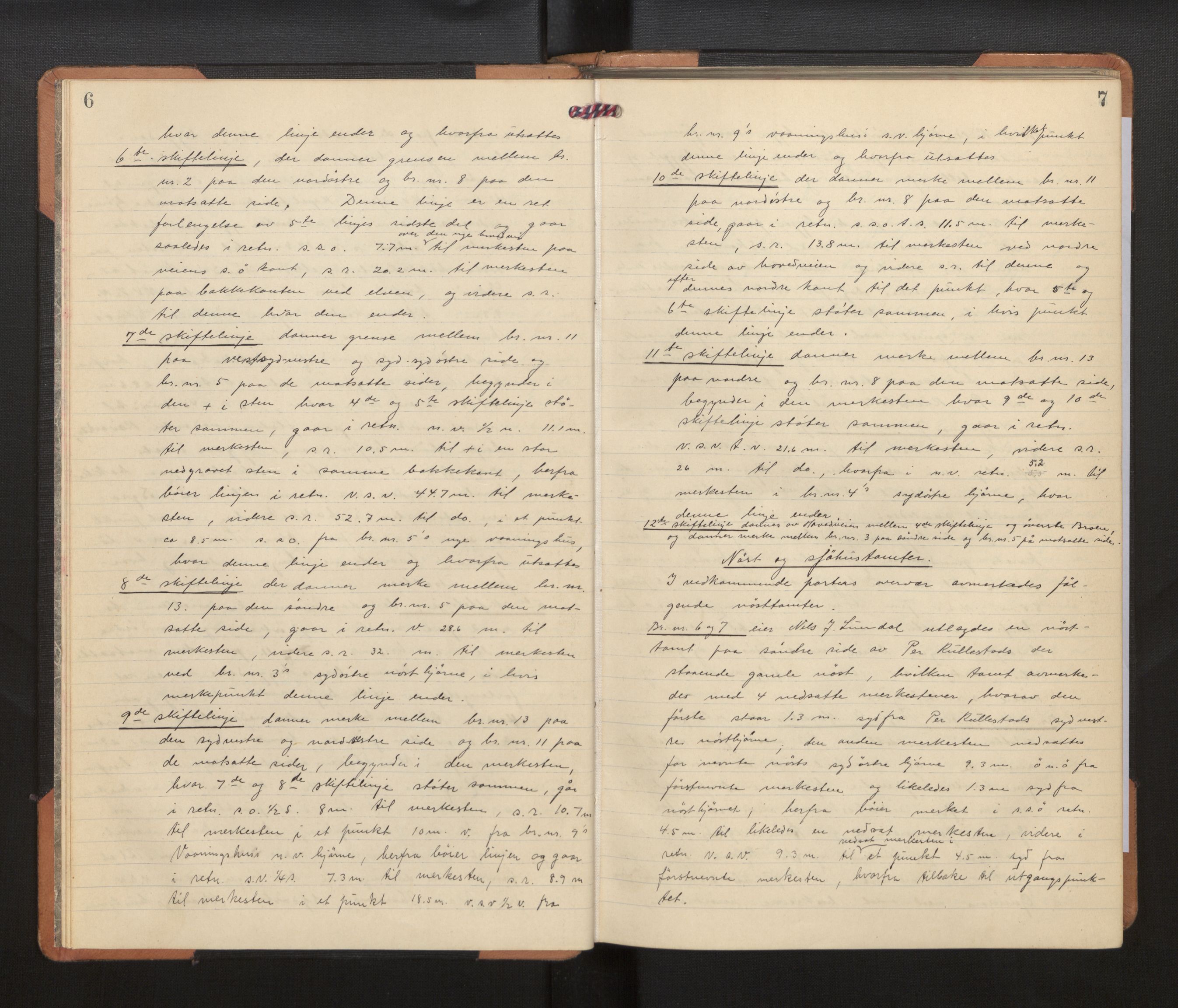 Hordaland jordskiftedøme - VII Indre Sunnhordland jordskiftedistrikt, AV/SAB-A-7401/A/Aa/L0014: Forhandlingsprotokoll, 1929-1932, p. 6-7