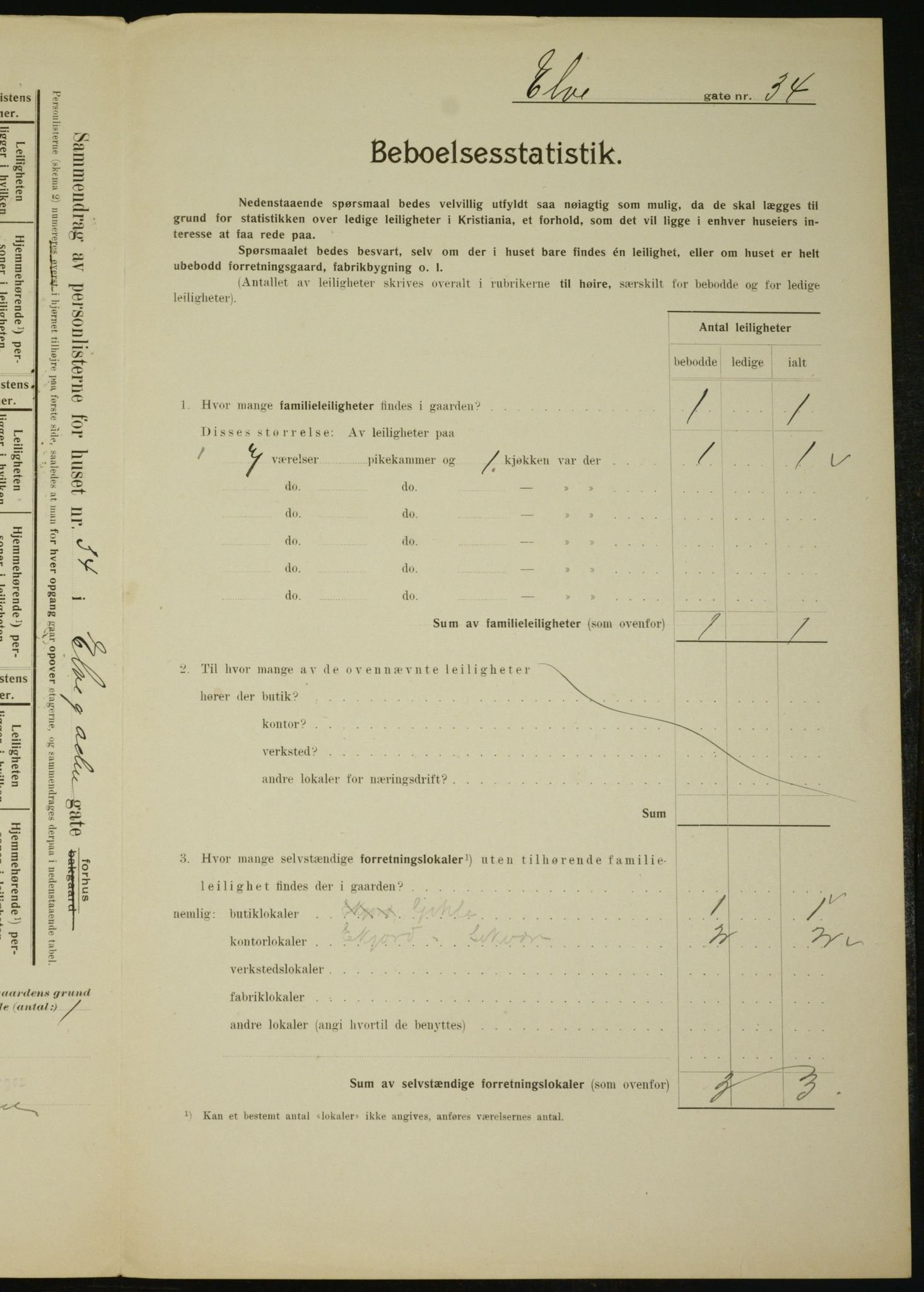 OBA, Municipal Census 1910 for Kristiania, 1910, p. 19203