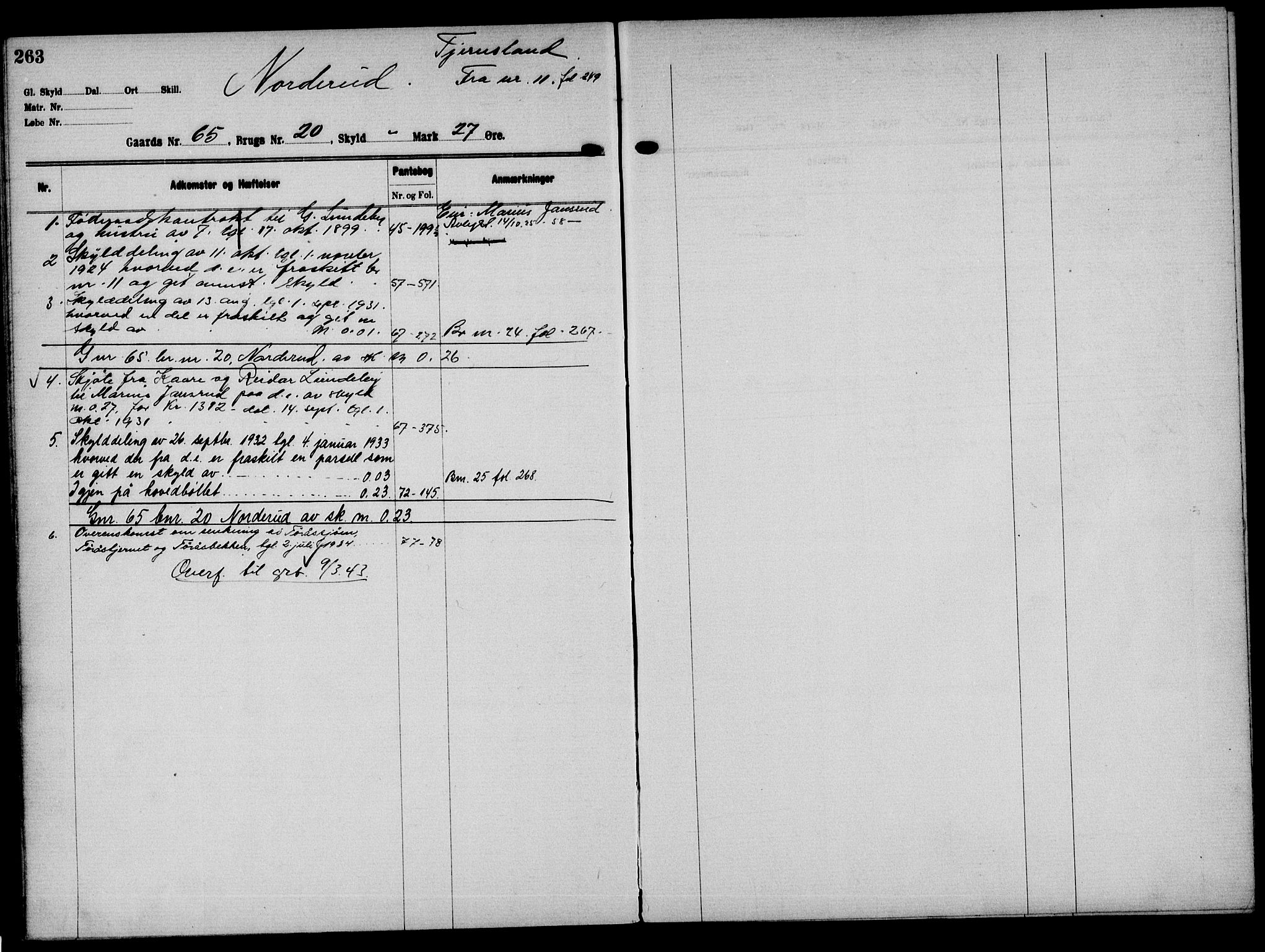 Solør tingrett, AV/SAH-TING-008/H/Ha/Hak/L0005: Mortgage register no. V, 1900-1935, p. 263