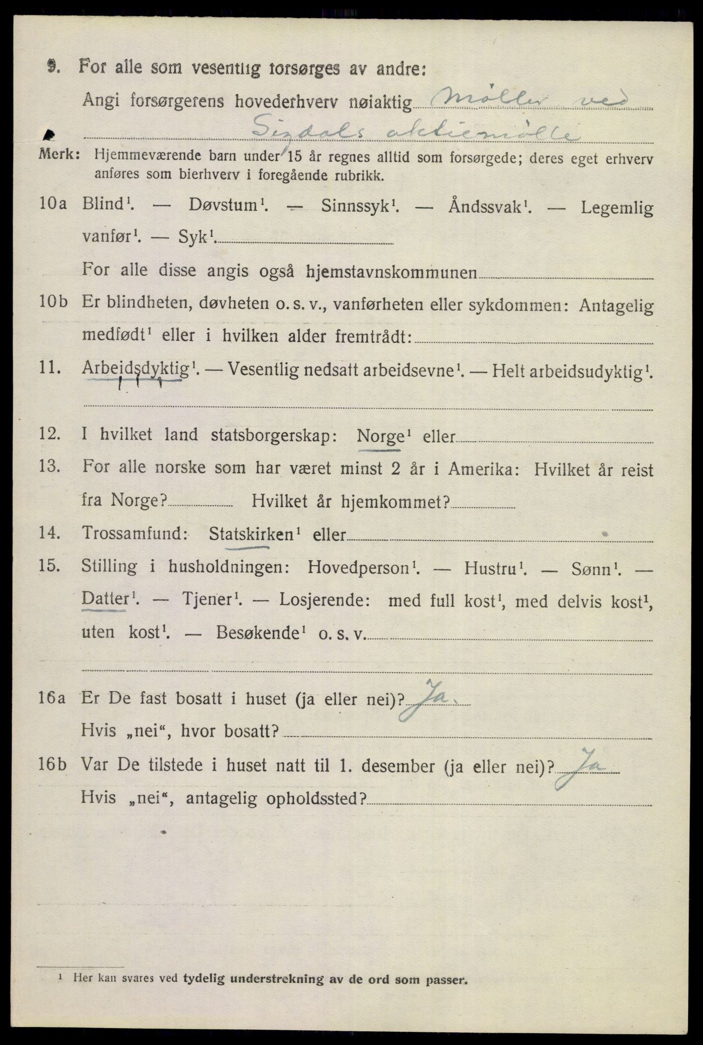 SAKO, 1920 census for Sigdal, 1920, p. 2235