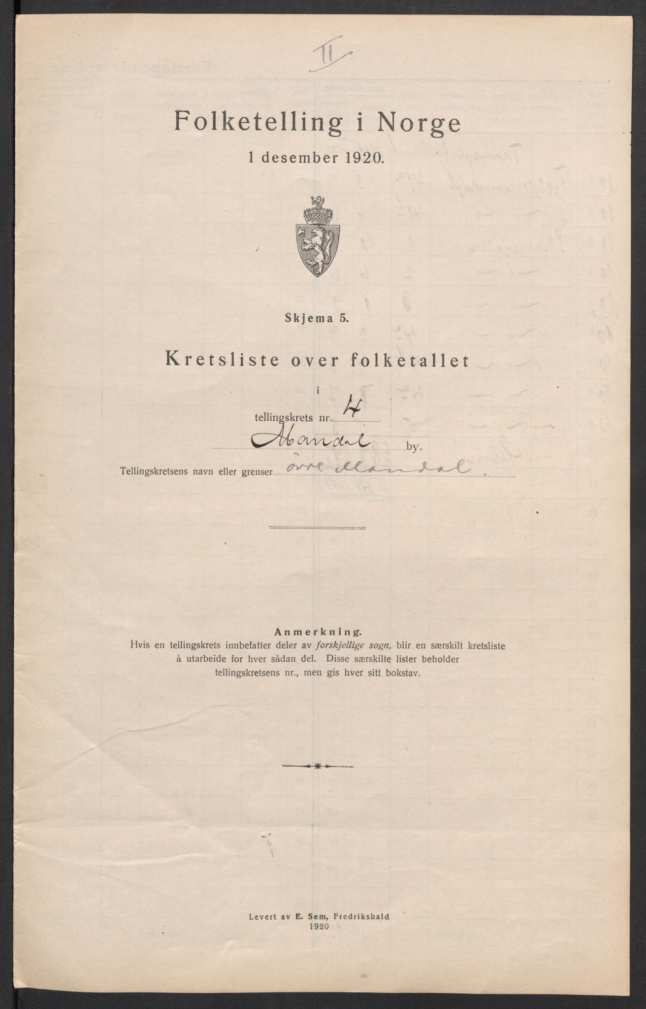 SAK, 1920 census for Mandal, 1920, p. 24